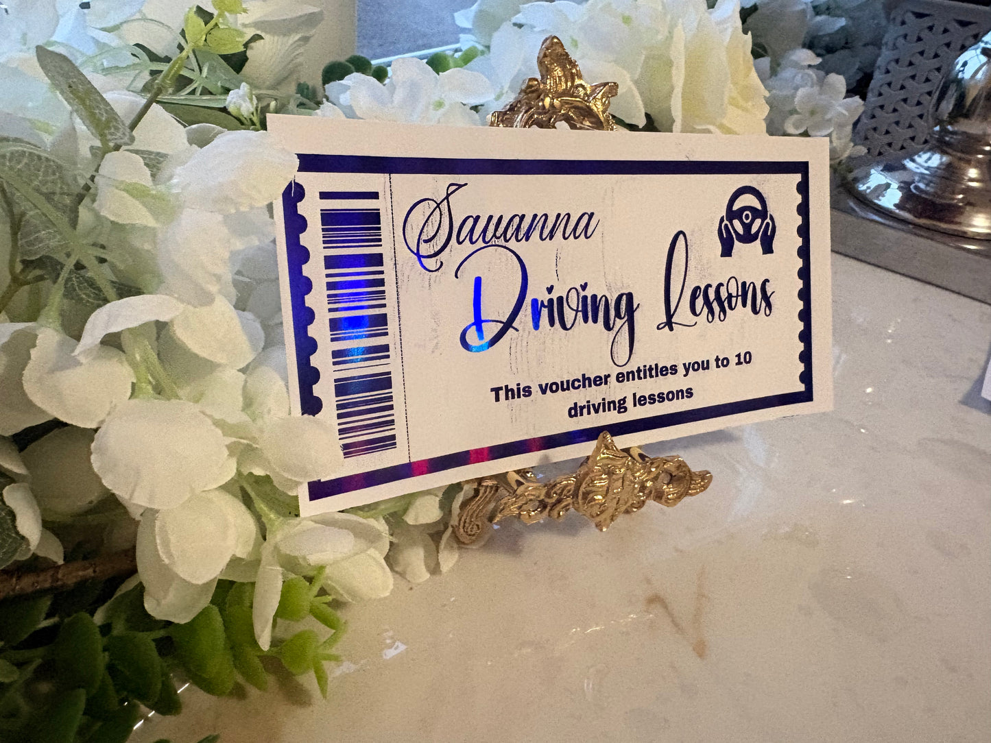 Personalised Driving Lessons Foil Ticket 🚗🎟️