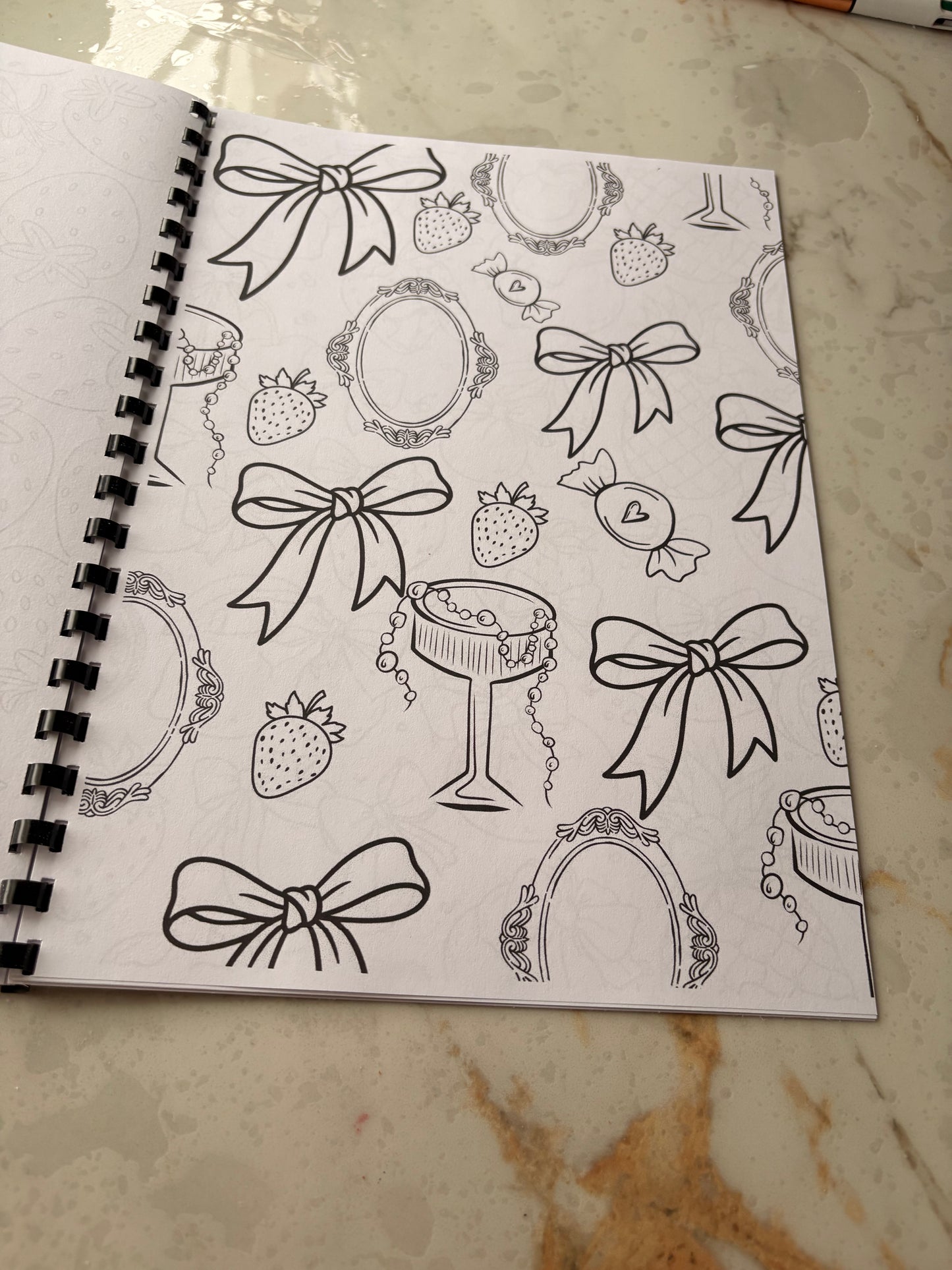 Bows & Coquette Colouring Book