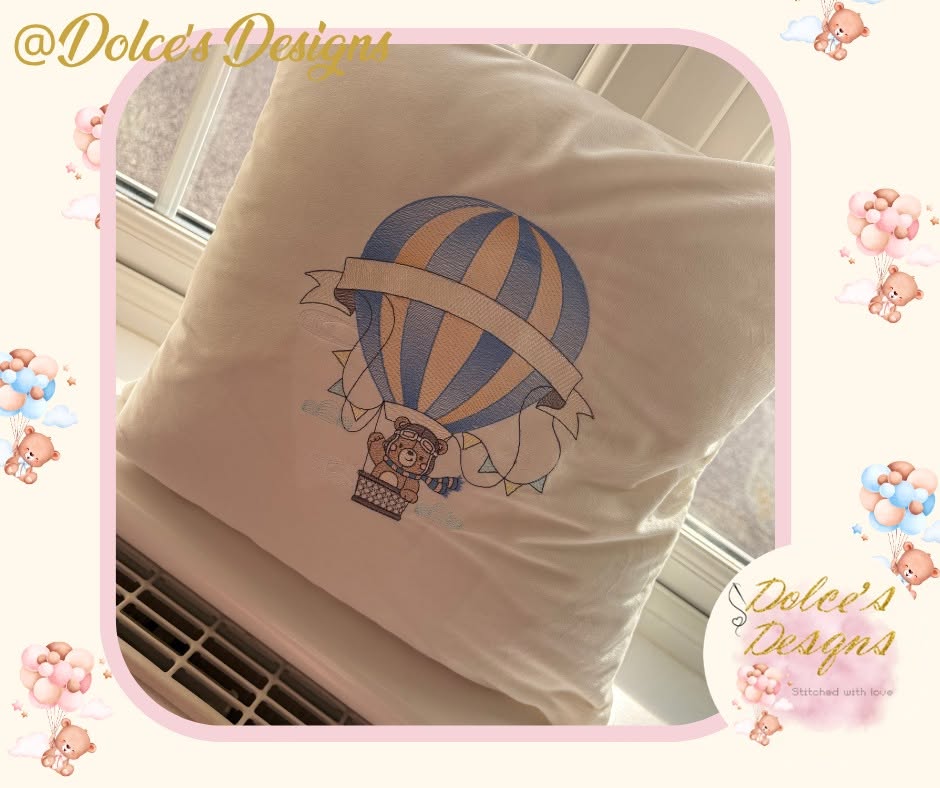 Personalised Embroidered Cushion – Custom Design Cushion | Match Any Baby Set, Theme or Special Occasion
