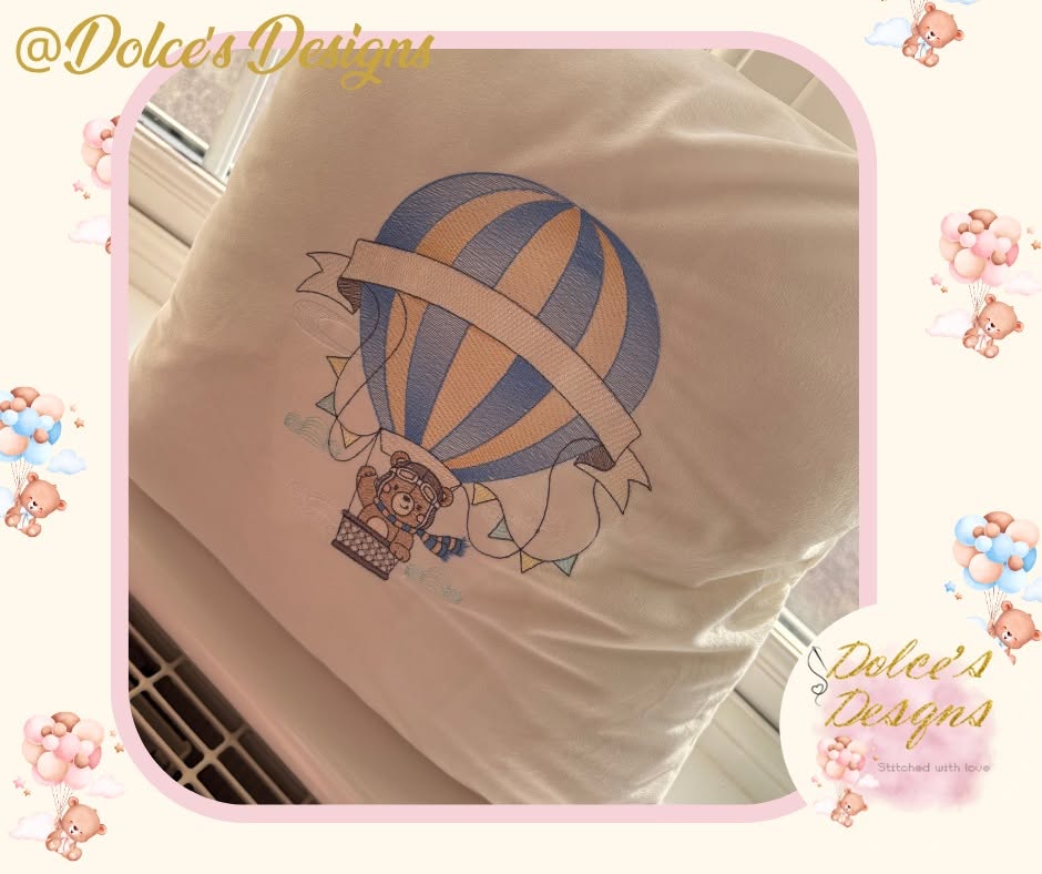 Personalised Embroidered Cushion – Custom Design Cushion | Match Any Baby Set, Theme or Special Occasion