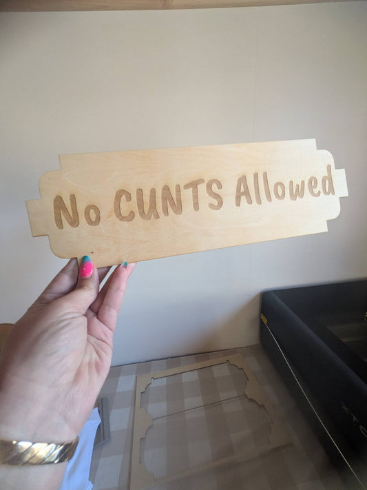 Personalised Funny Wooden Sign