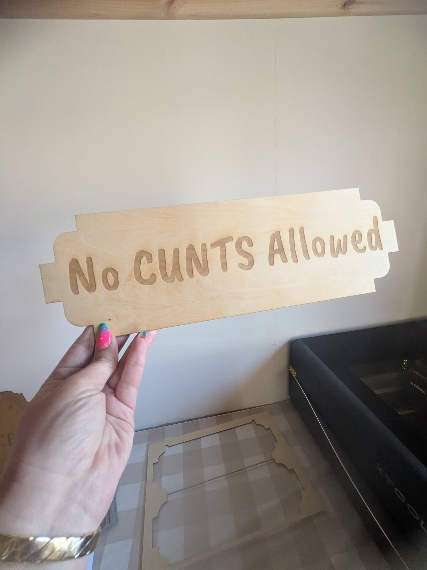 Personalised Funny Wooden Sign