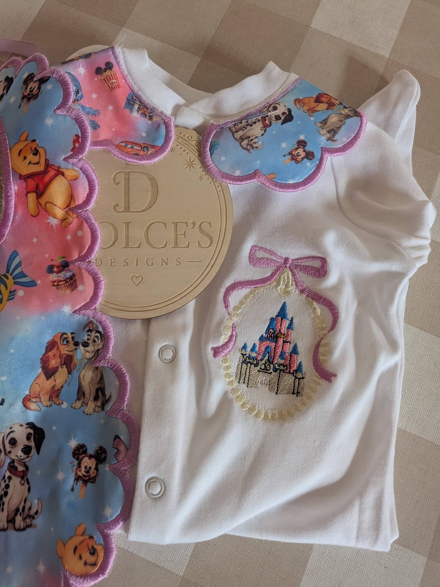 Personalised Traditional Disney  Baby Set – Babygrow & Bib