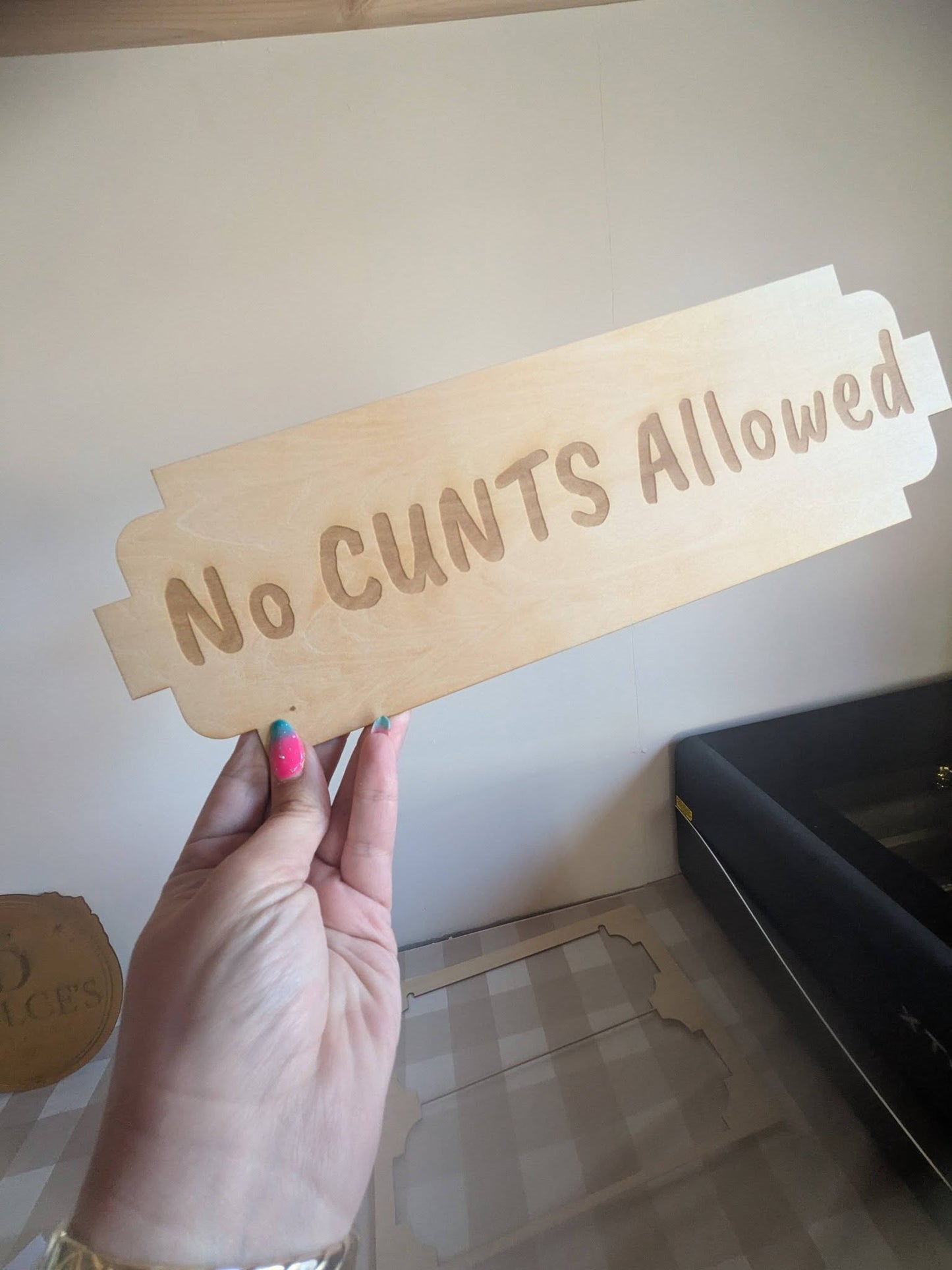 Personalised Funny Wooden Sign