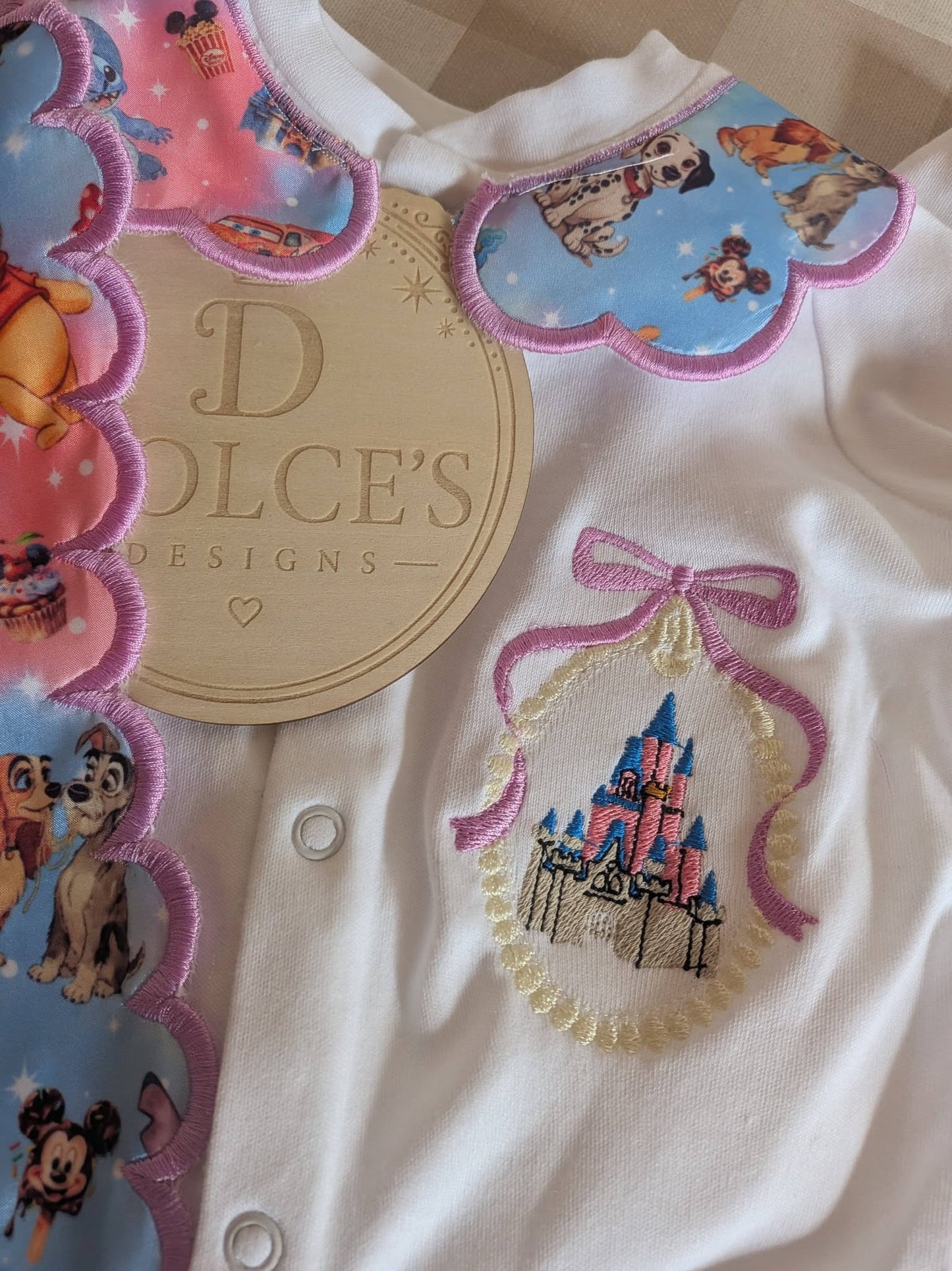Personalised Traditional Disney  Baby Set – Babygrow & Bib