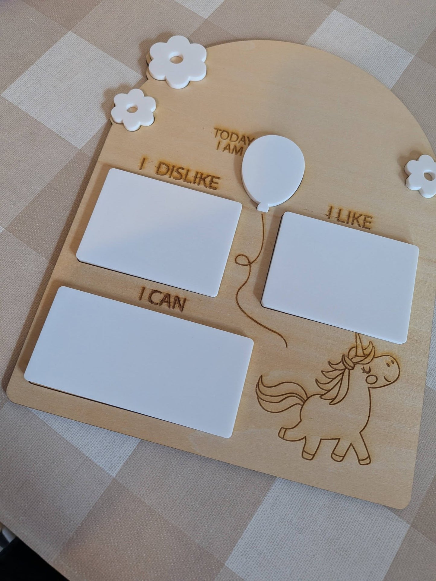 Personalised Unicorn Birthday Milestone Board