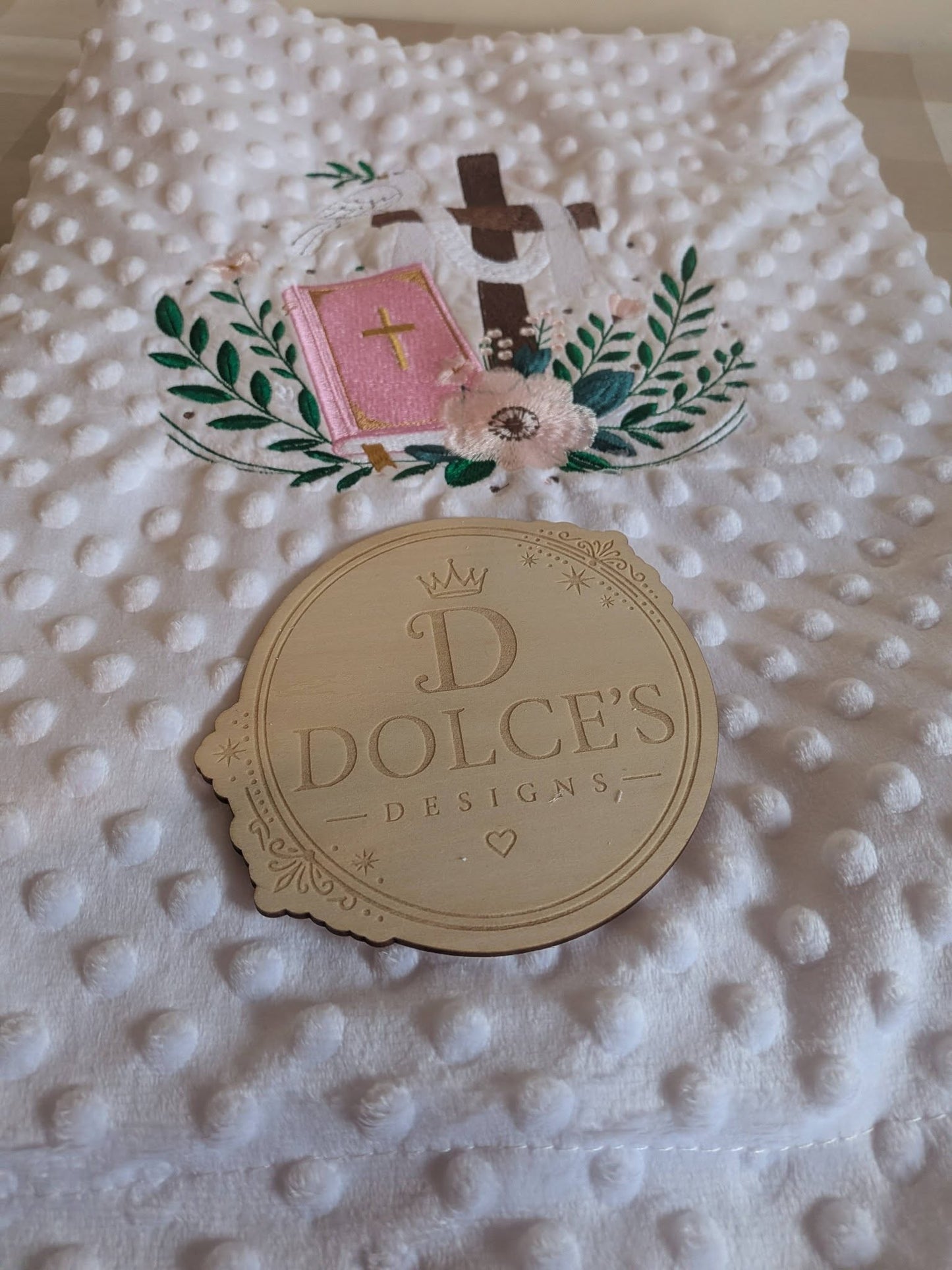 Personalised Bible Blanket | Christian Baby Blanket | Baptism Gift | Christening Keepsake | Embroidered Baby Blanket
