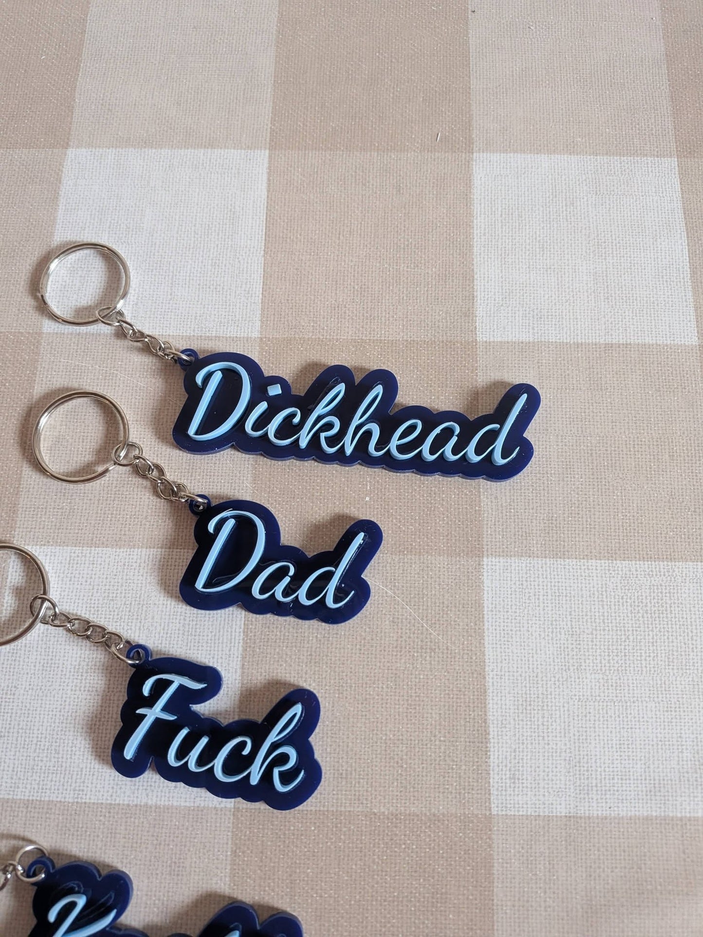 Personalised Acrylic Word Keyring