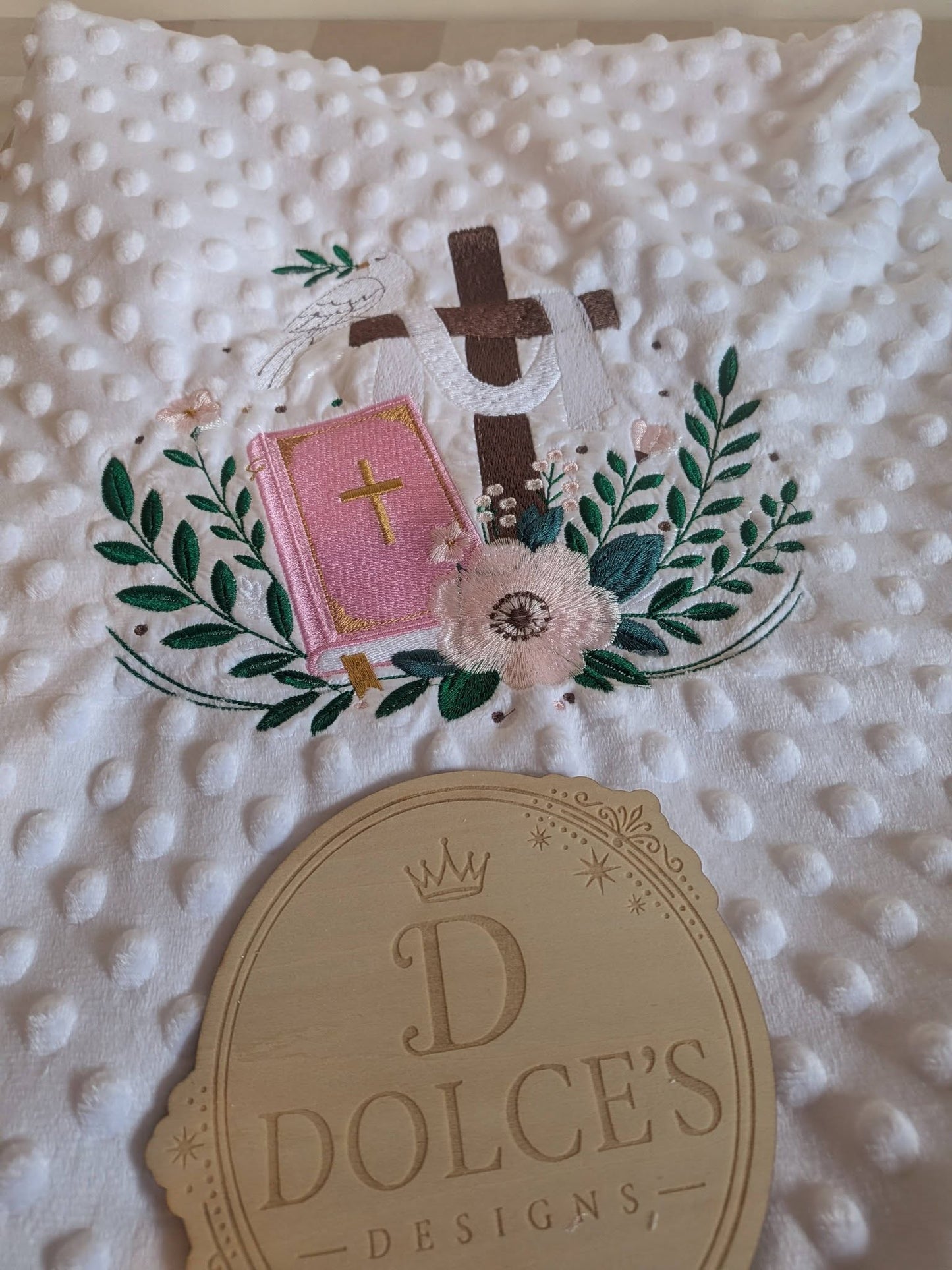 Personalised Bible Blanket | Christian Baby Blanket | Baptism Gift | Christening Keepsake | Embroidered Baby Blanket