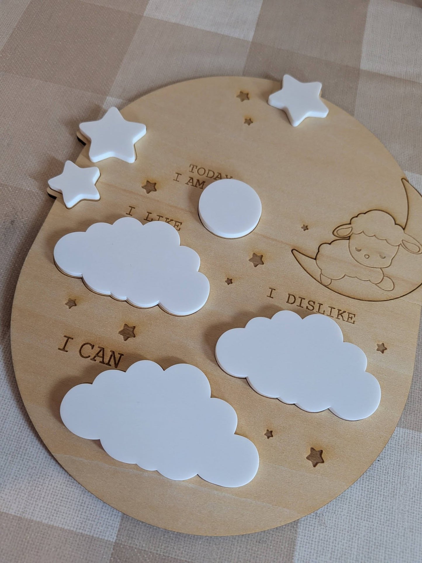Personalised Sleepy Lamb Birthday Milestone Board