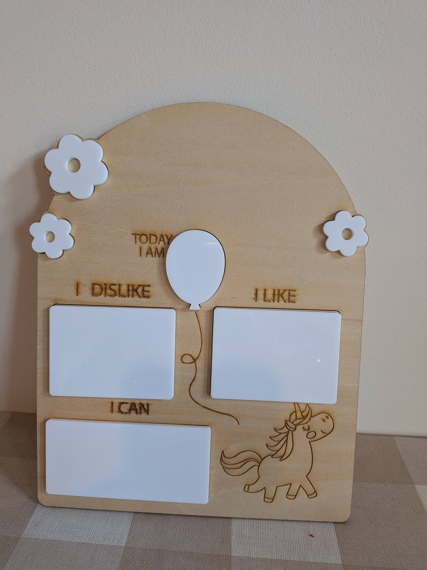 Personalised Unicorn Birthday Milestone Board
