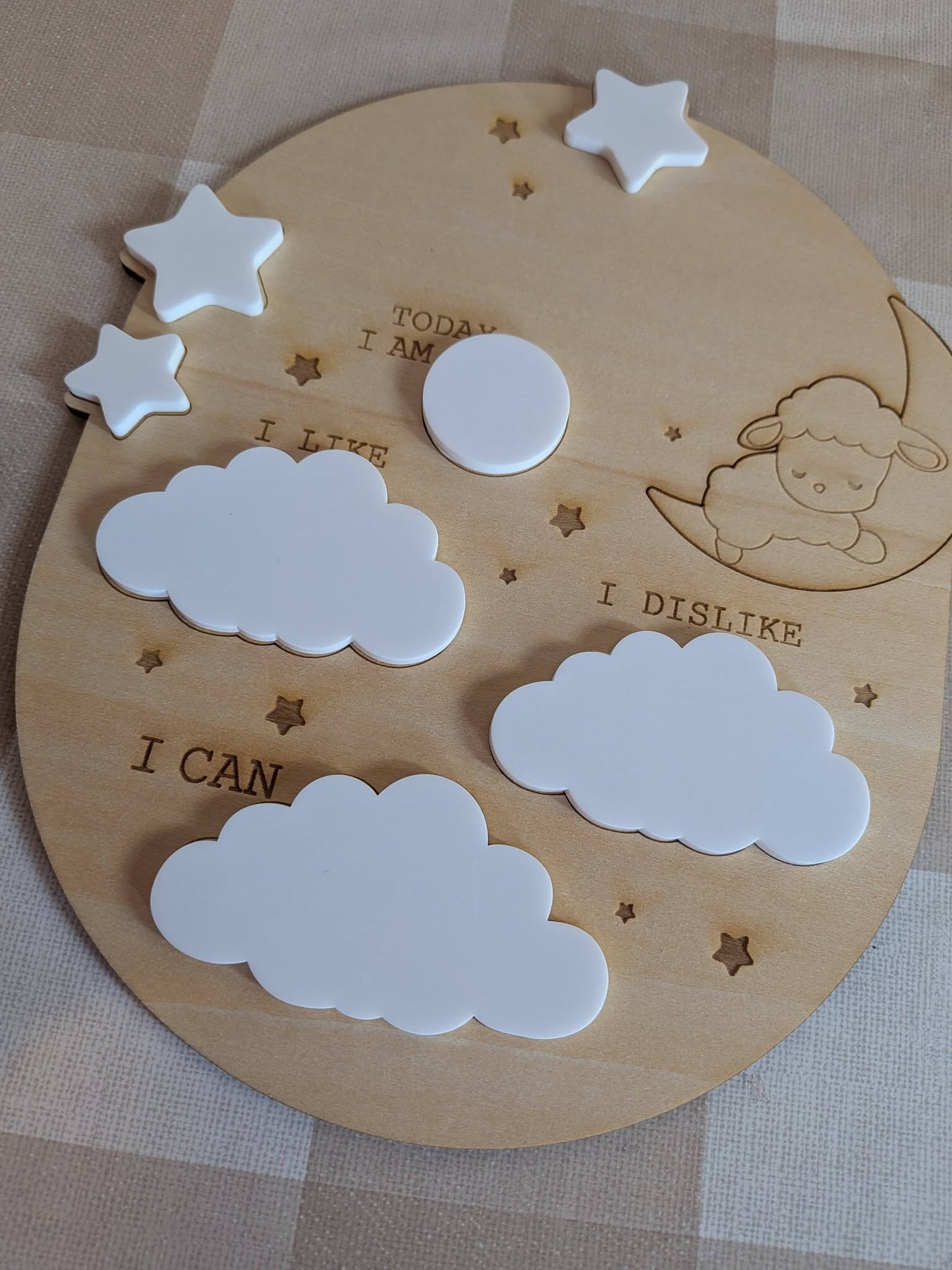 Personalised Sleepy Lamb Birthday Milestone Board