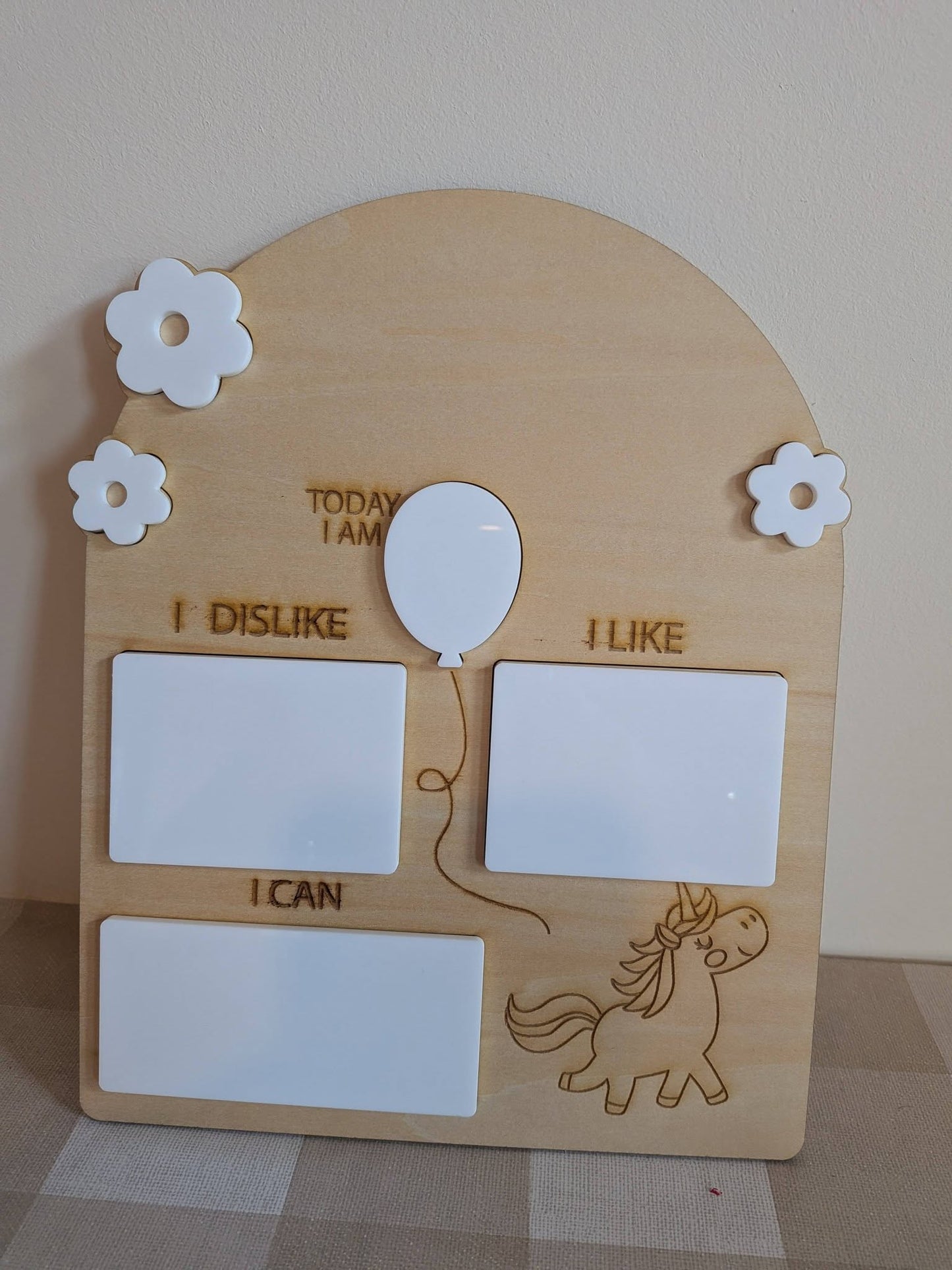 Personalised Unicorn Birthday Milestone Board