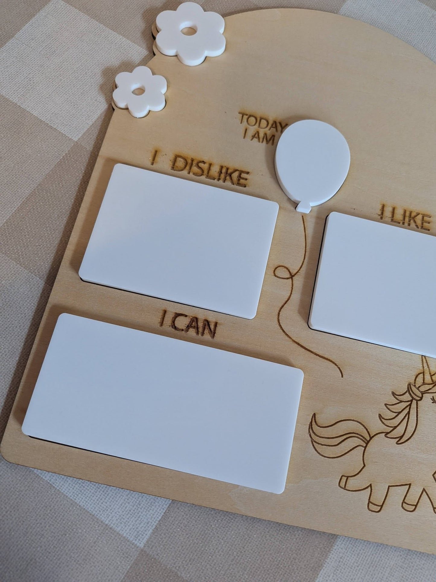 Personalised Unicorn Birthday Milestone Board