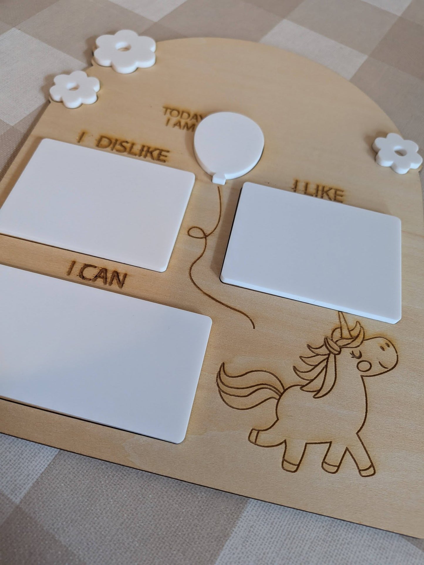 Personalised Unicorn Birthday Milestone Board