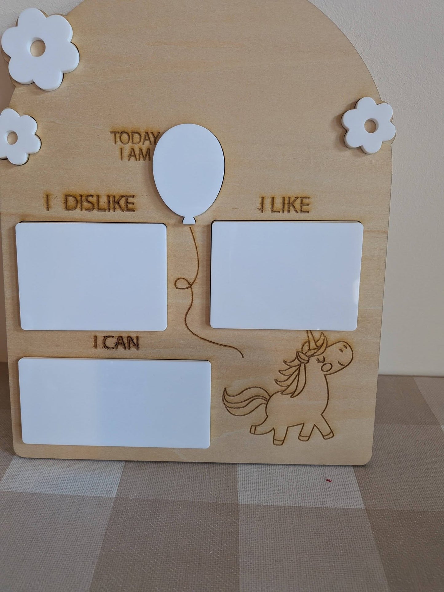 Personalised Unicorn Birthday Milestone Board