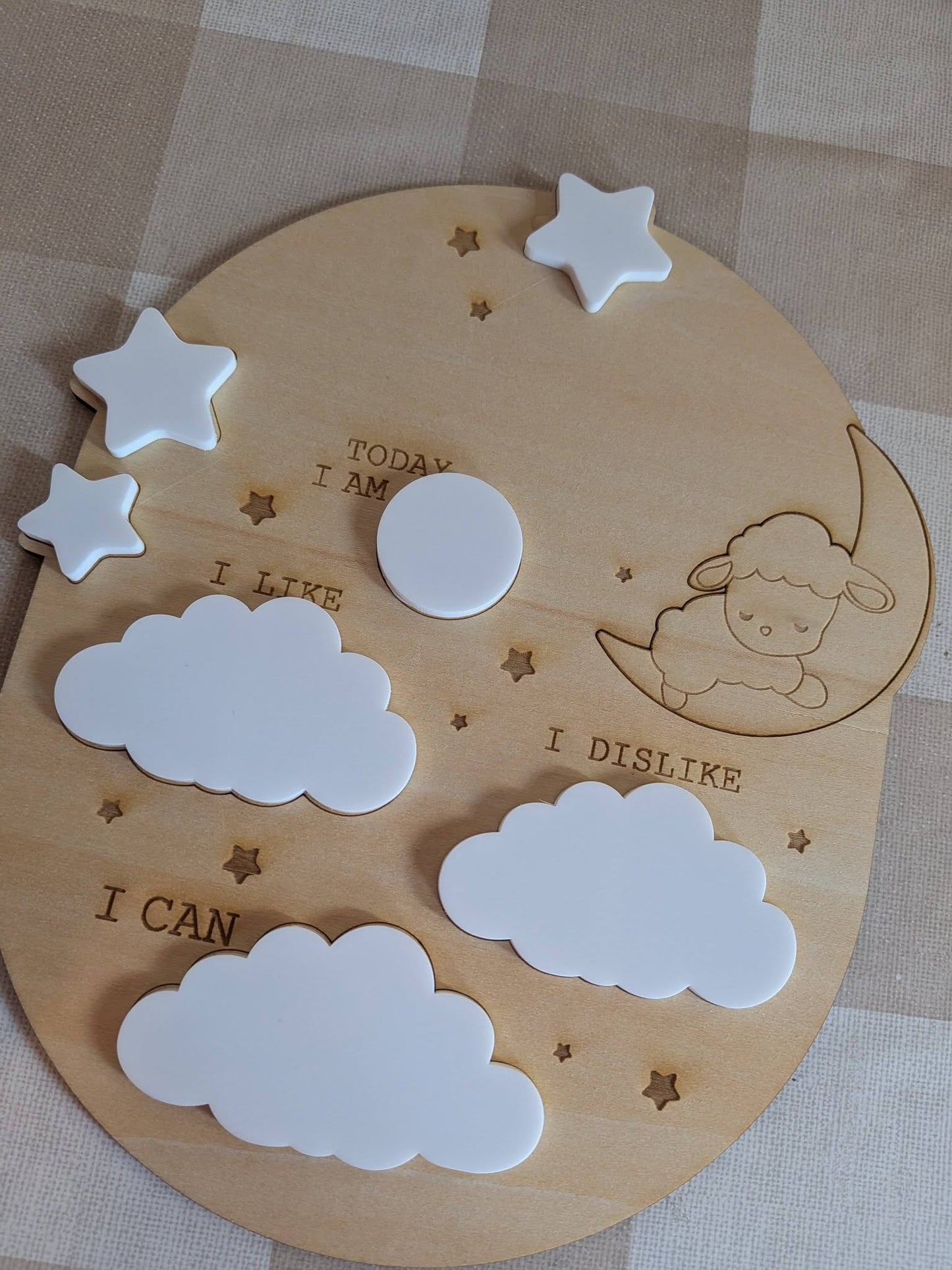 Personalised Sleepy Lamb Birthday Milestone Board