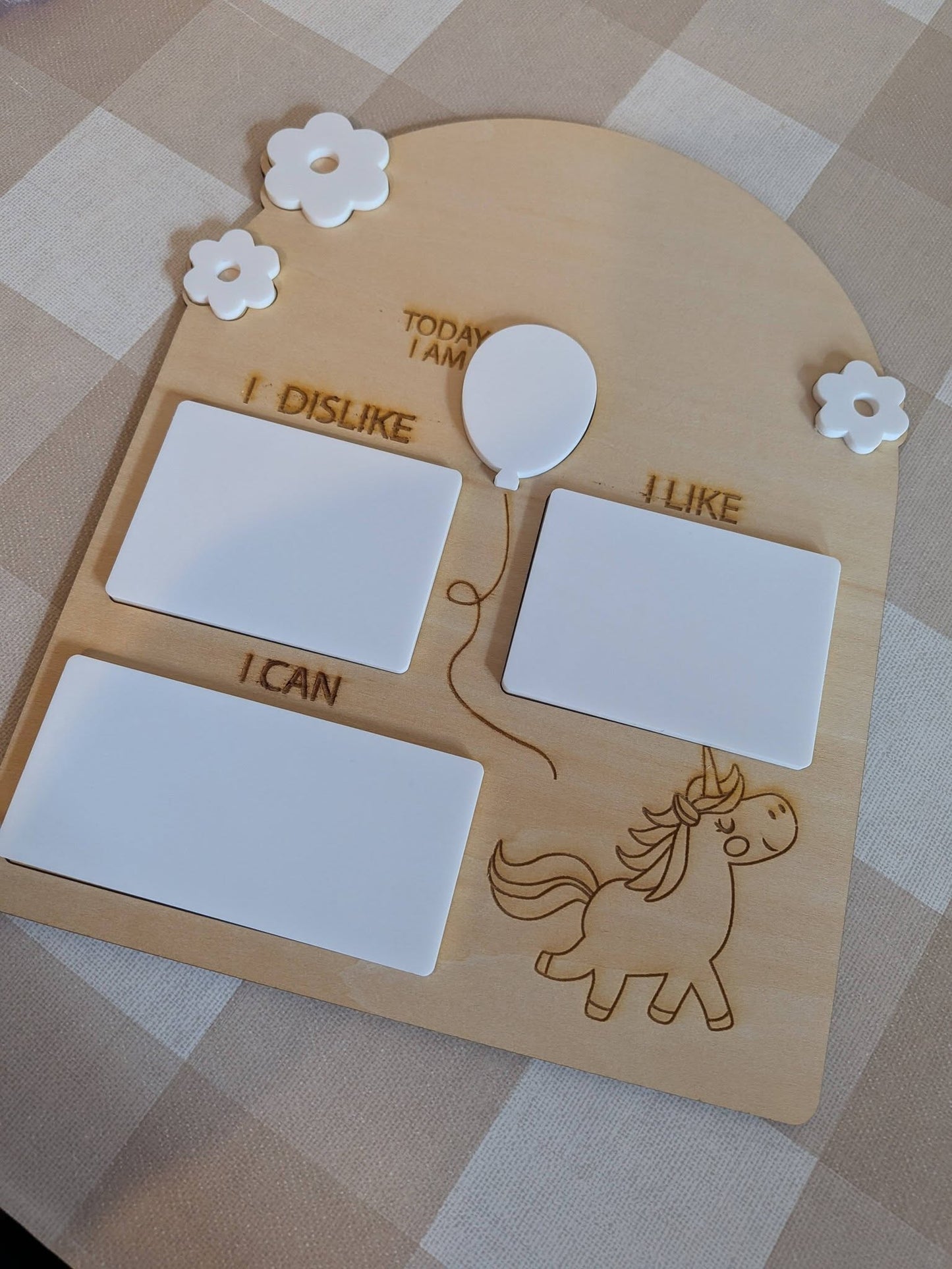 Personalised Unicorn Birthday Milestone Board