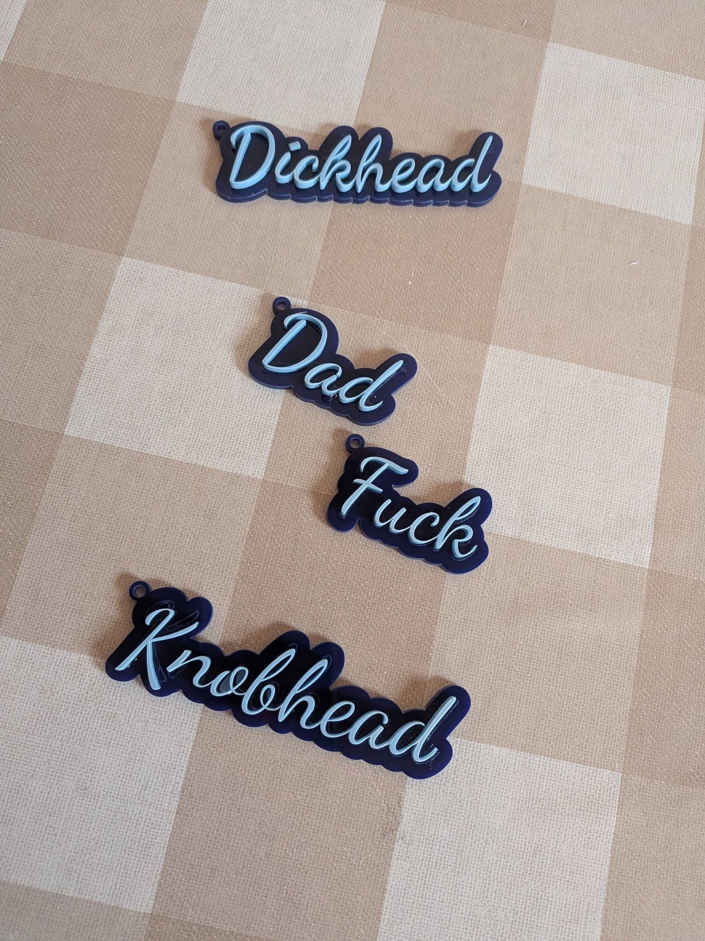 Personalised Acrylic Word Keyring