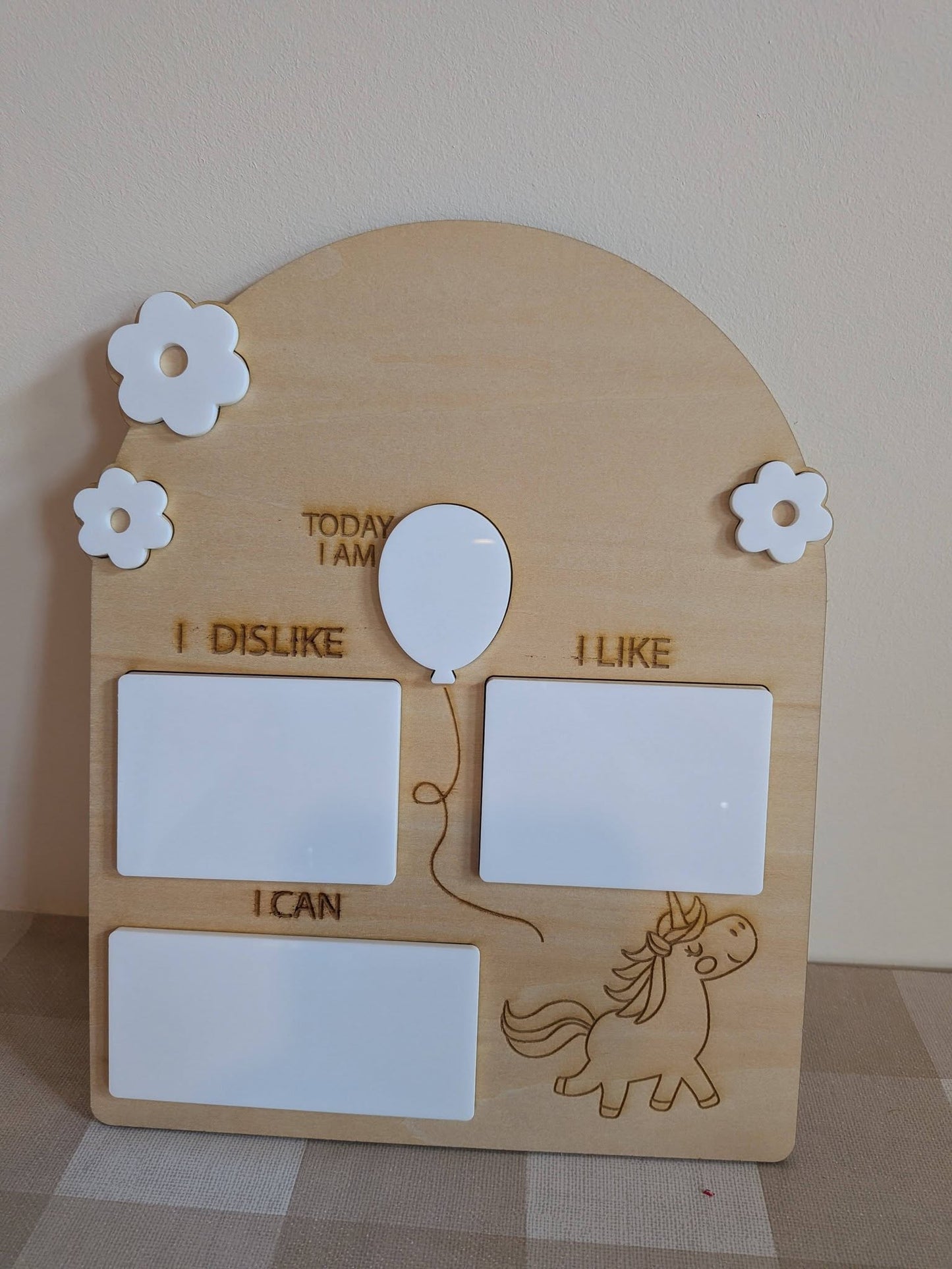 Personalised Unicorn Birthday Milestone Board