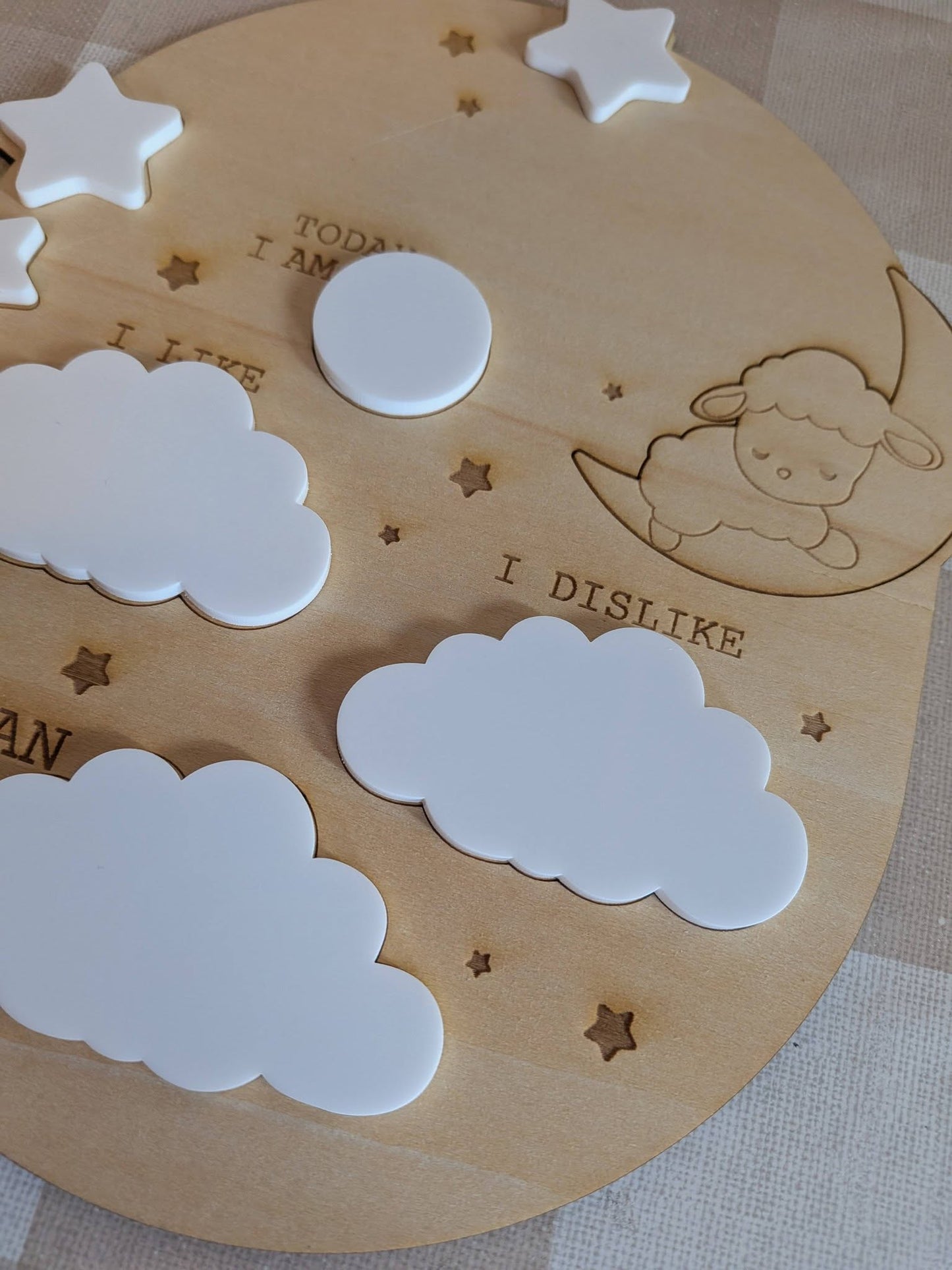 Personalised Sleepy Lamb Birthday Milestone Board