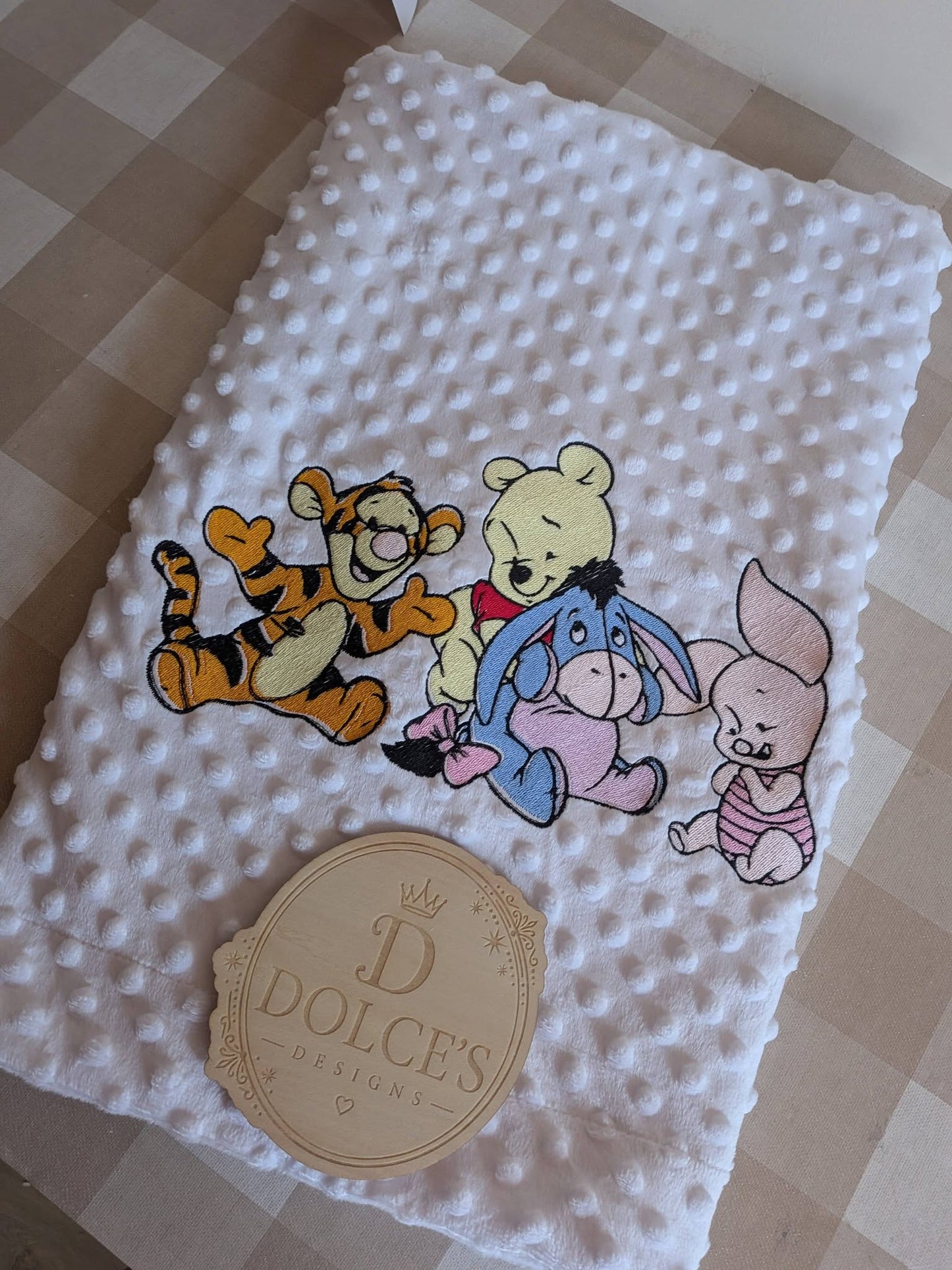 Personalised Winnie the Pooh & Friends Embroidered Baby Blanket