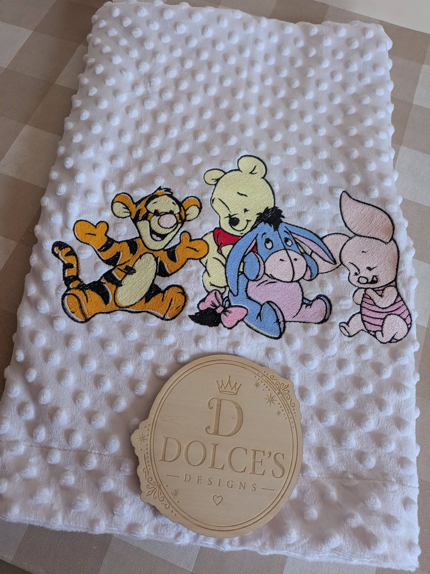 Personalised Winnie the Pooh & Friends Embroidered Baby Blanket