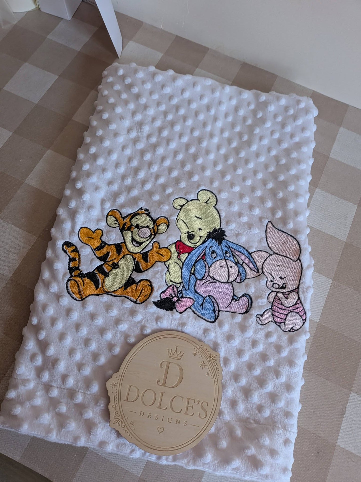 Personalised Winnie the Pooh & Friends Embroidered Baby Blanket