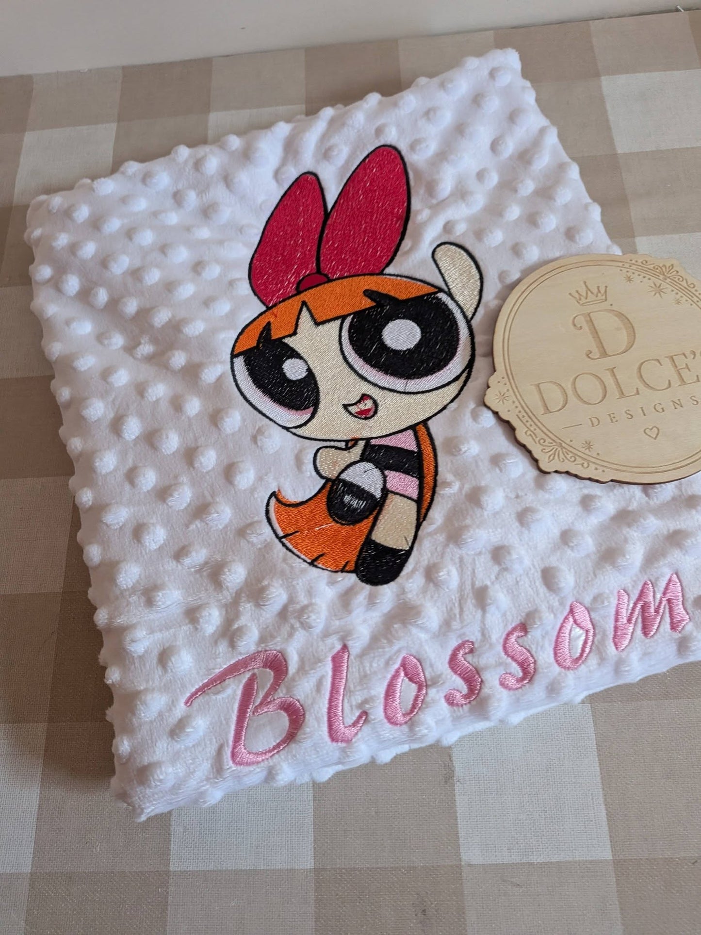 Personalised Powerpuff Girls Embroidered Blanket