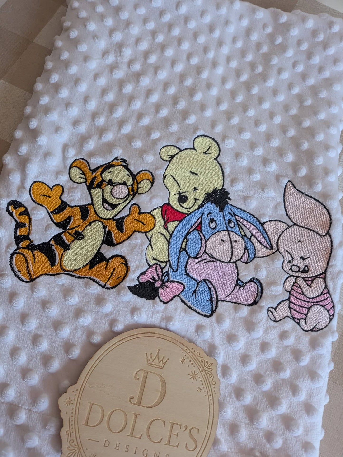 Personalised Winnie the Pooh & Friends Embroidered Baby Blanket