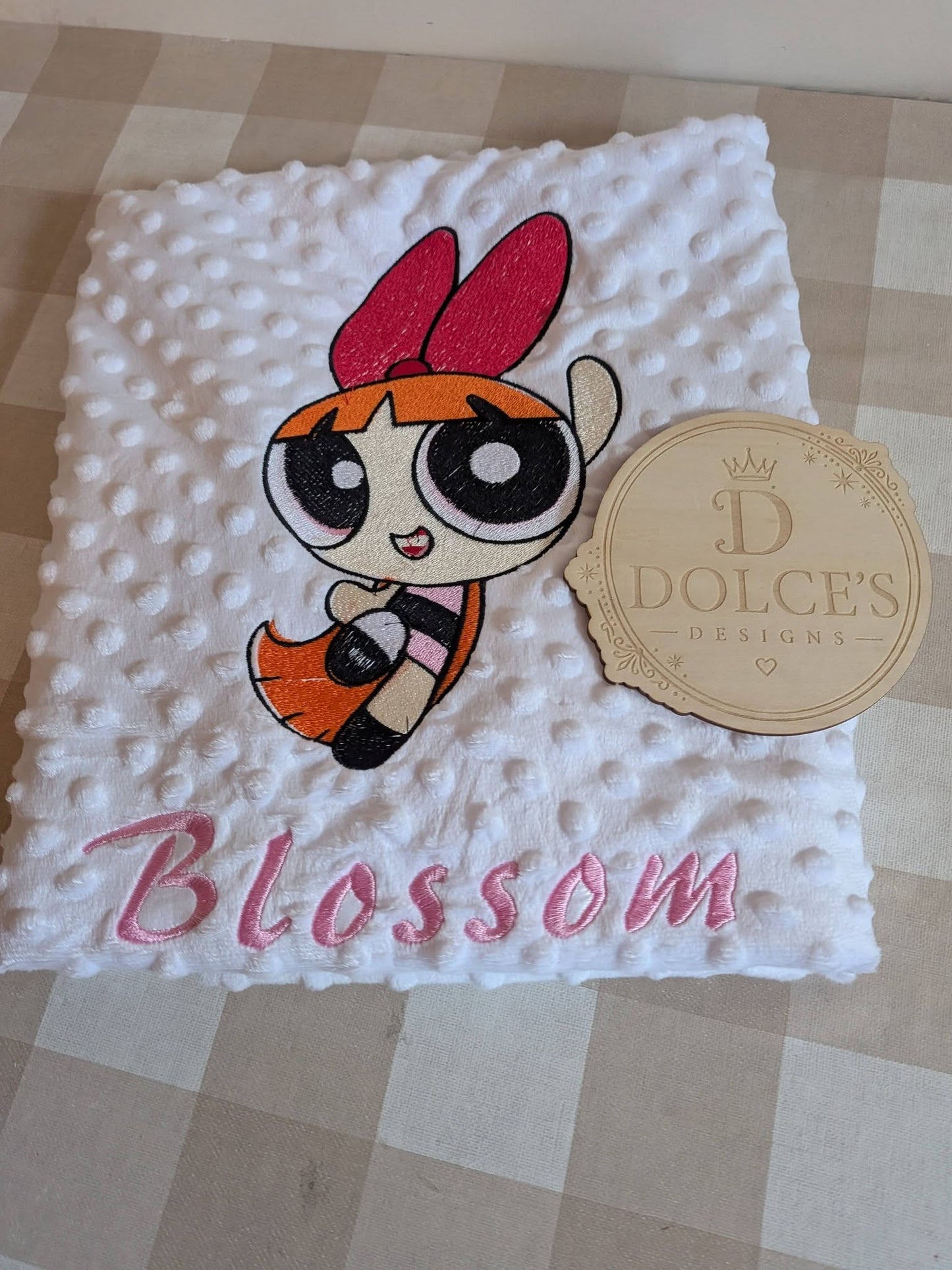Personalised Powerpuff Girls Embroidered Blanket