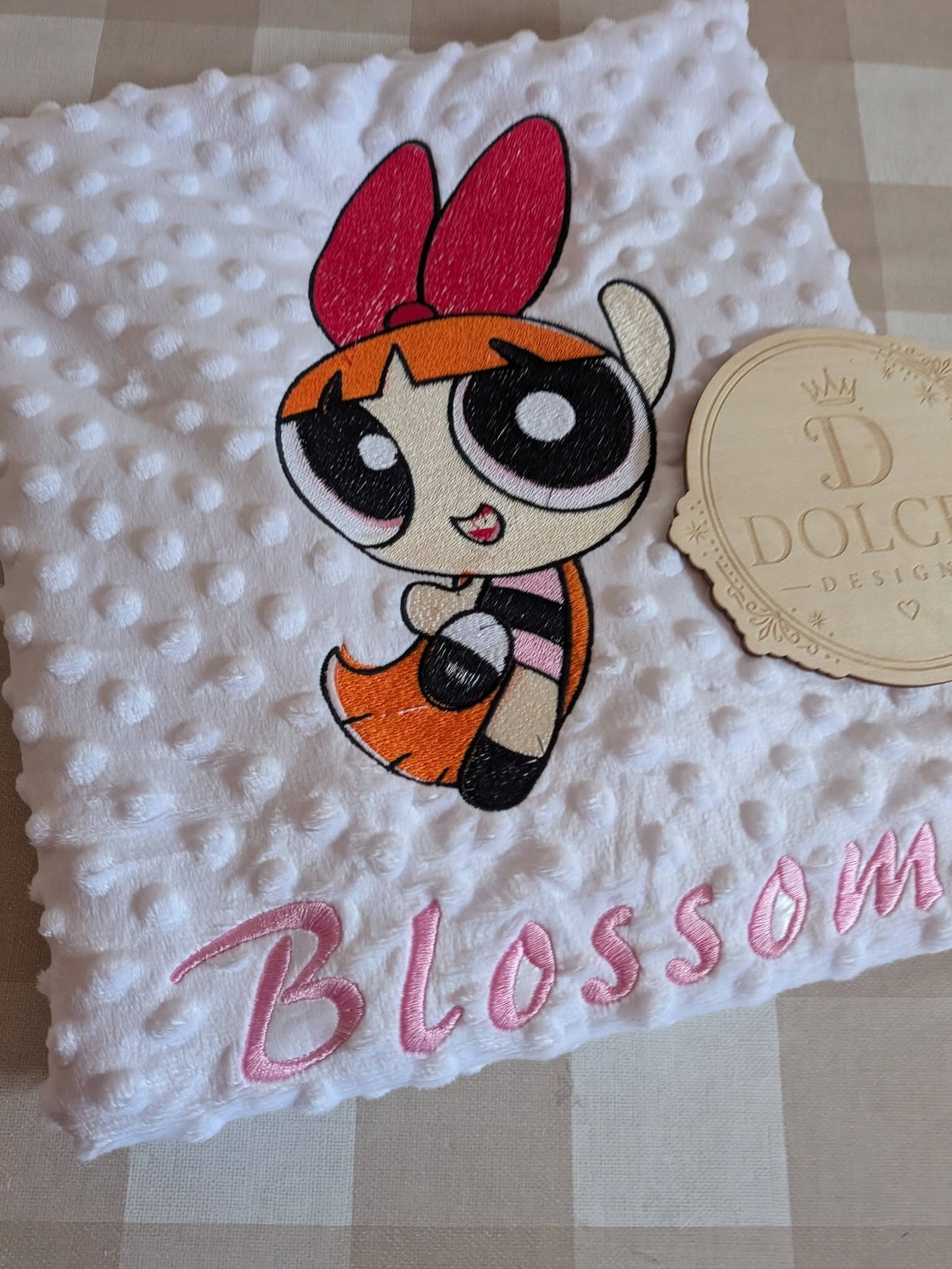Personalised Powerpuff Girls Embroidered Blanket