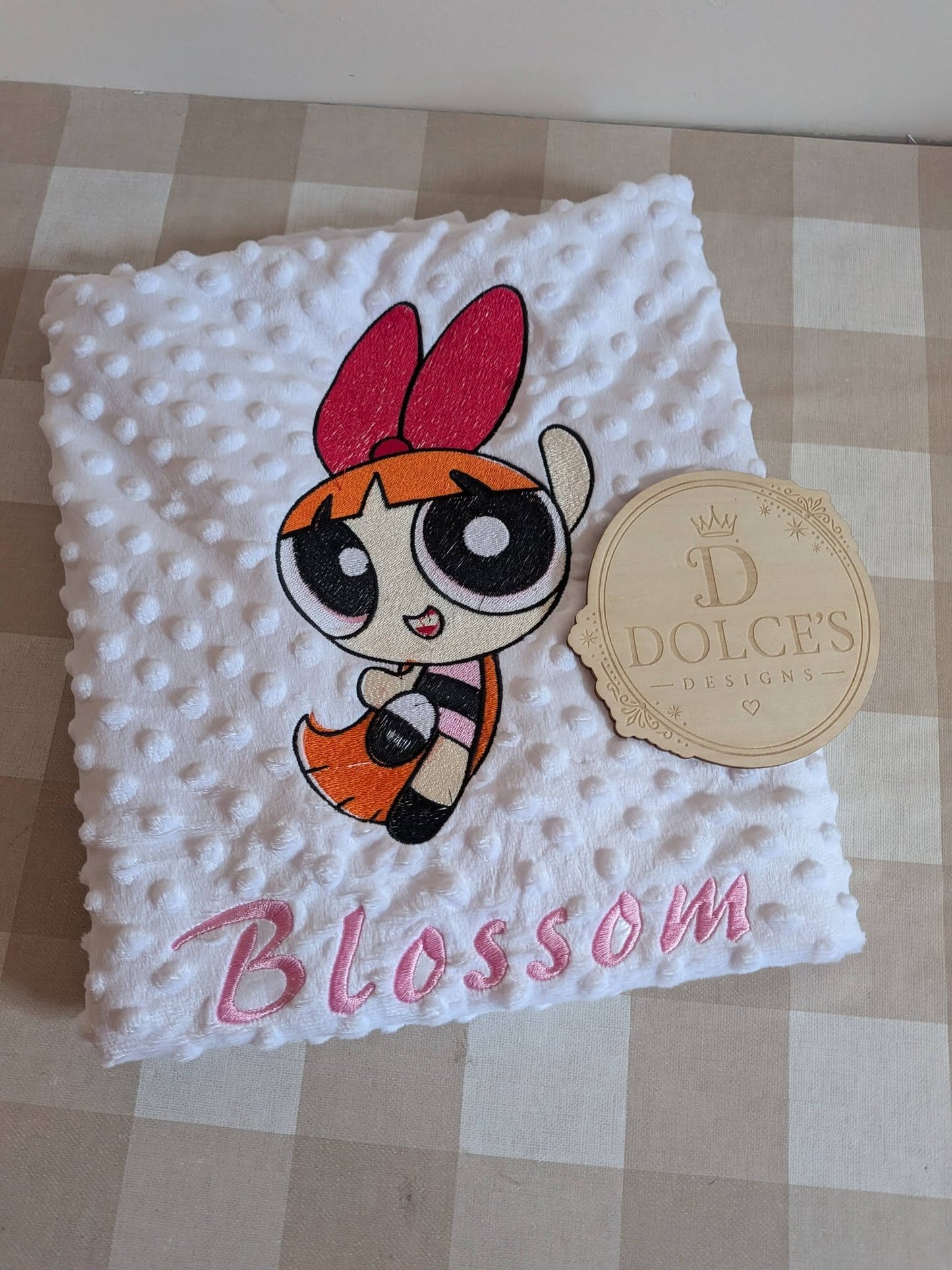 Personalised Powerpuff Girls Embroidered Blanket