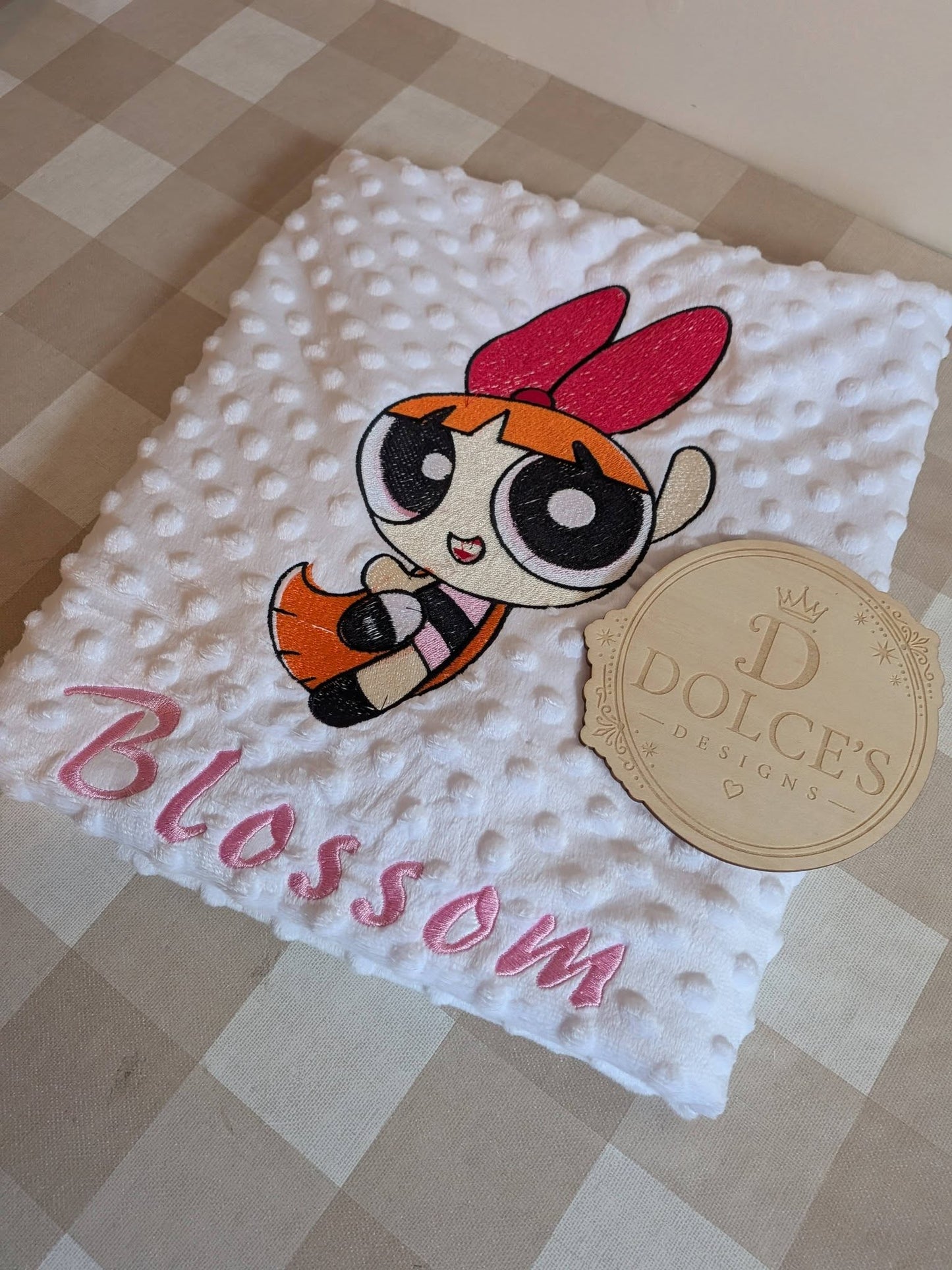 Personalised Powerpuff Girls Embroidered Blanket