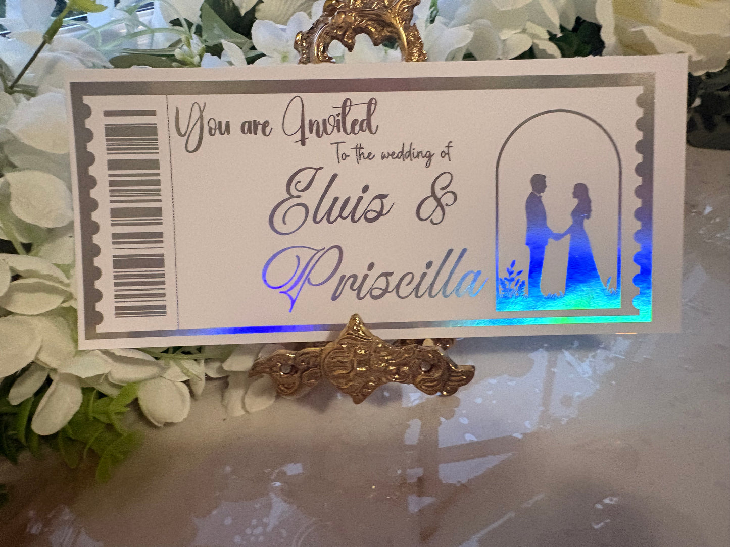 Save the Date or Wedding Tickets