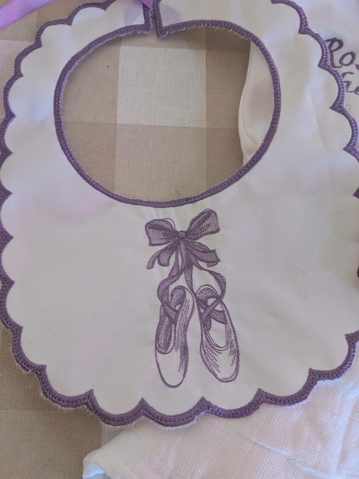 Personalised Ballet Baby 3 Piece Set – Embroidered Babygrow, Bib & Muslin