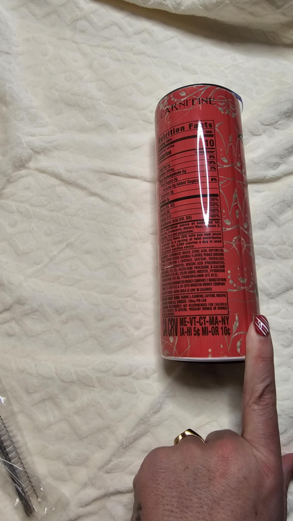 Pink Monster Energy Zero Tumbler