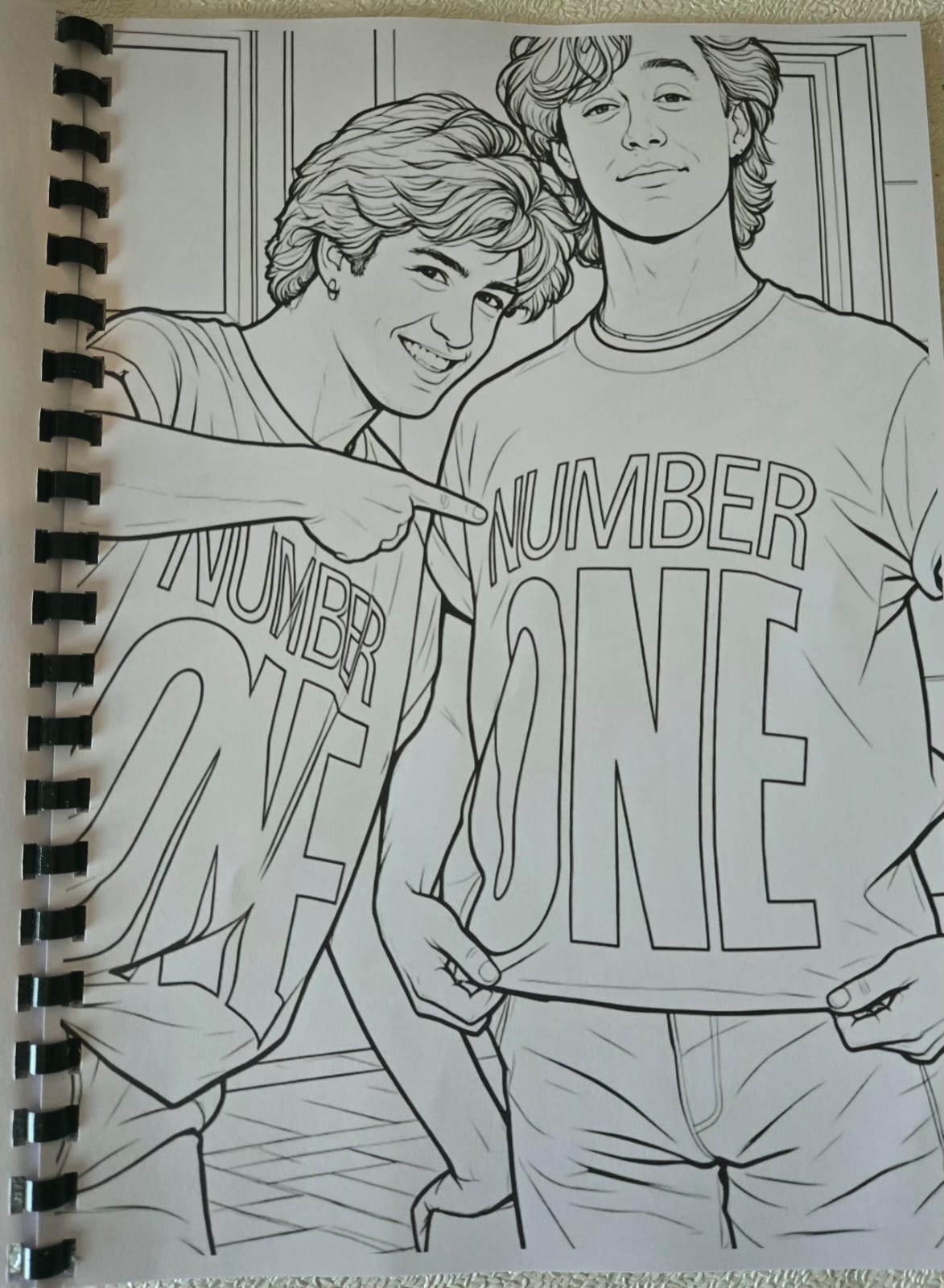 80s Mixtape colouring book interior page