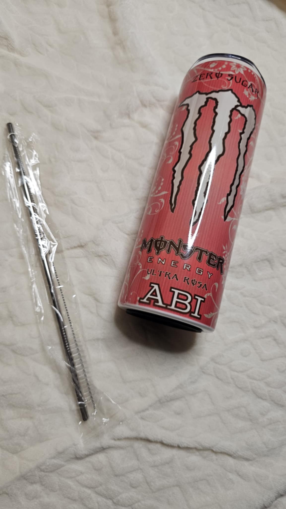 Pink Monster Energy Zero Tumbler