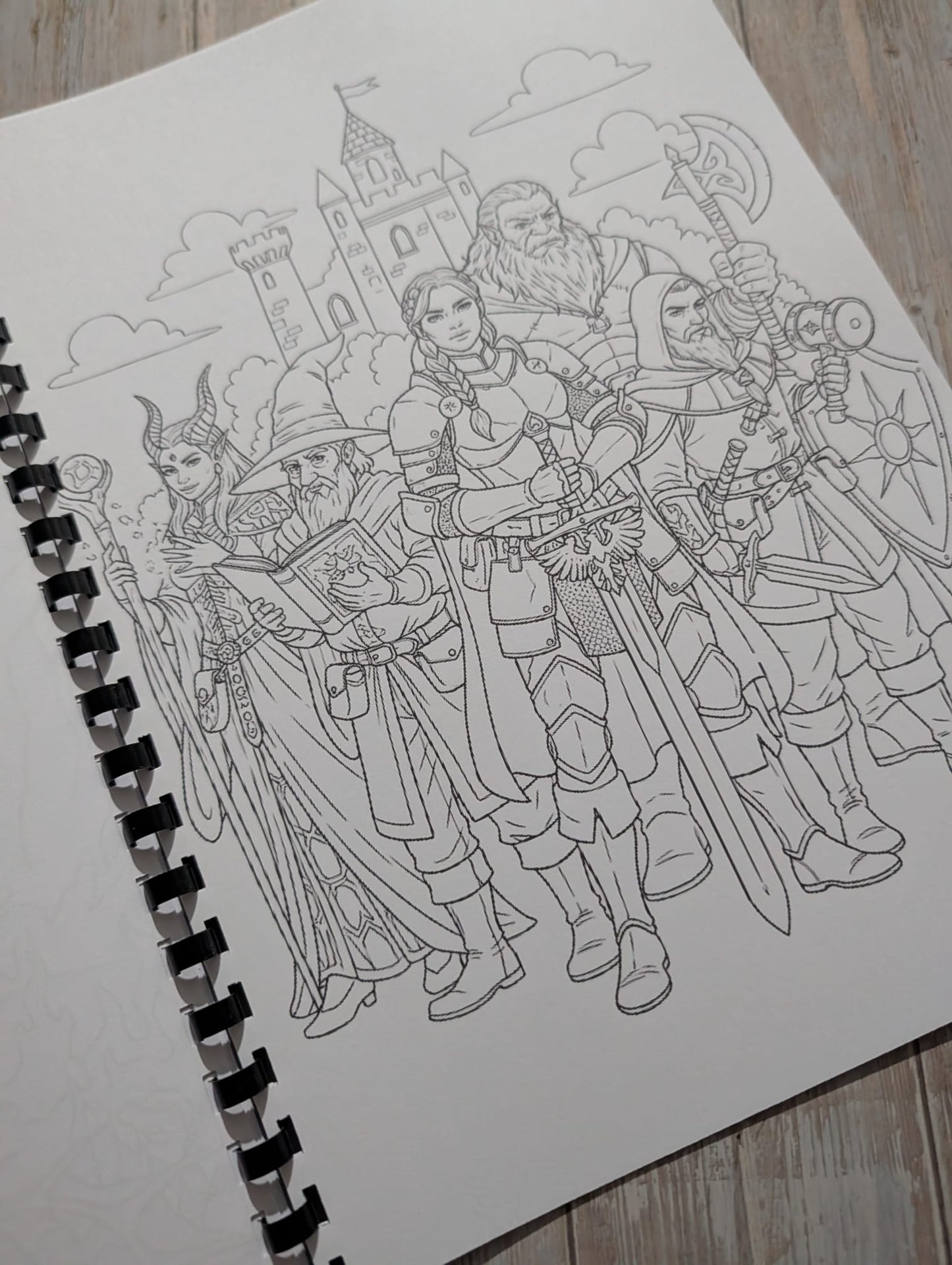Fantasy Role Playing Colouring Book A4 | Dungeon Adventure Colouring Book | 20+ Pages | Adult Fantasy Colouring Book | Printed in UK