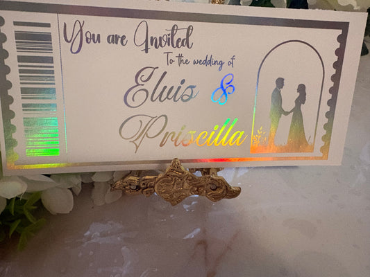 Save the Date or Wedding Tickets