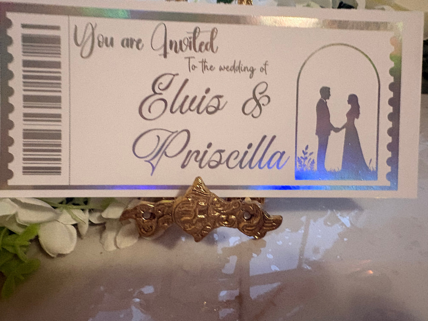 Save the Date or Wedding Tickets