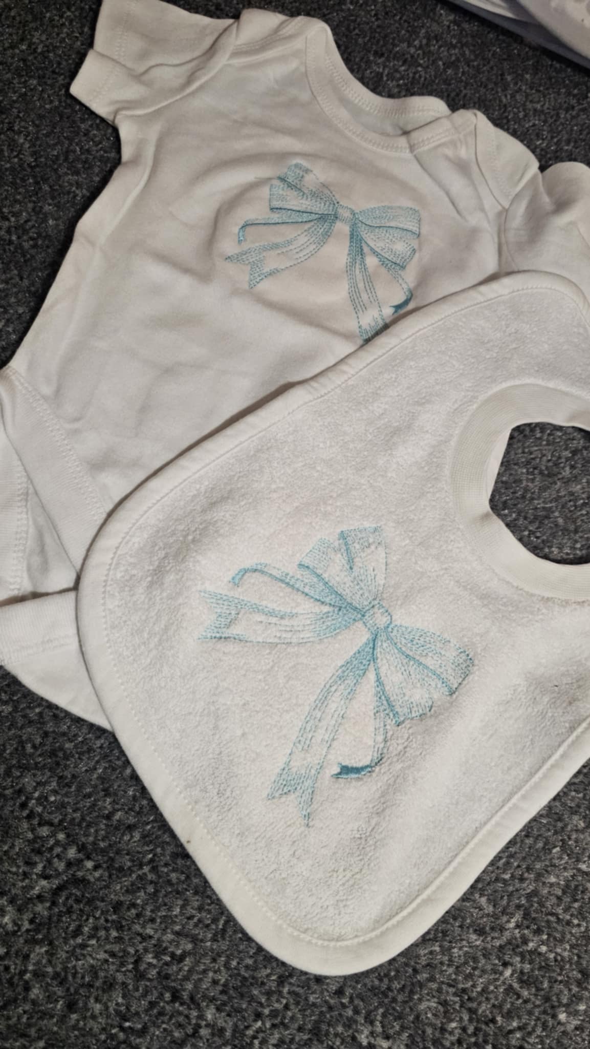 Bow Sketch Baby Vest & Bib  IN STOCK/READY TO POST