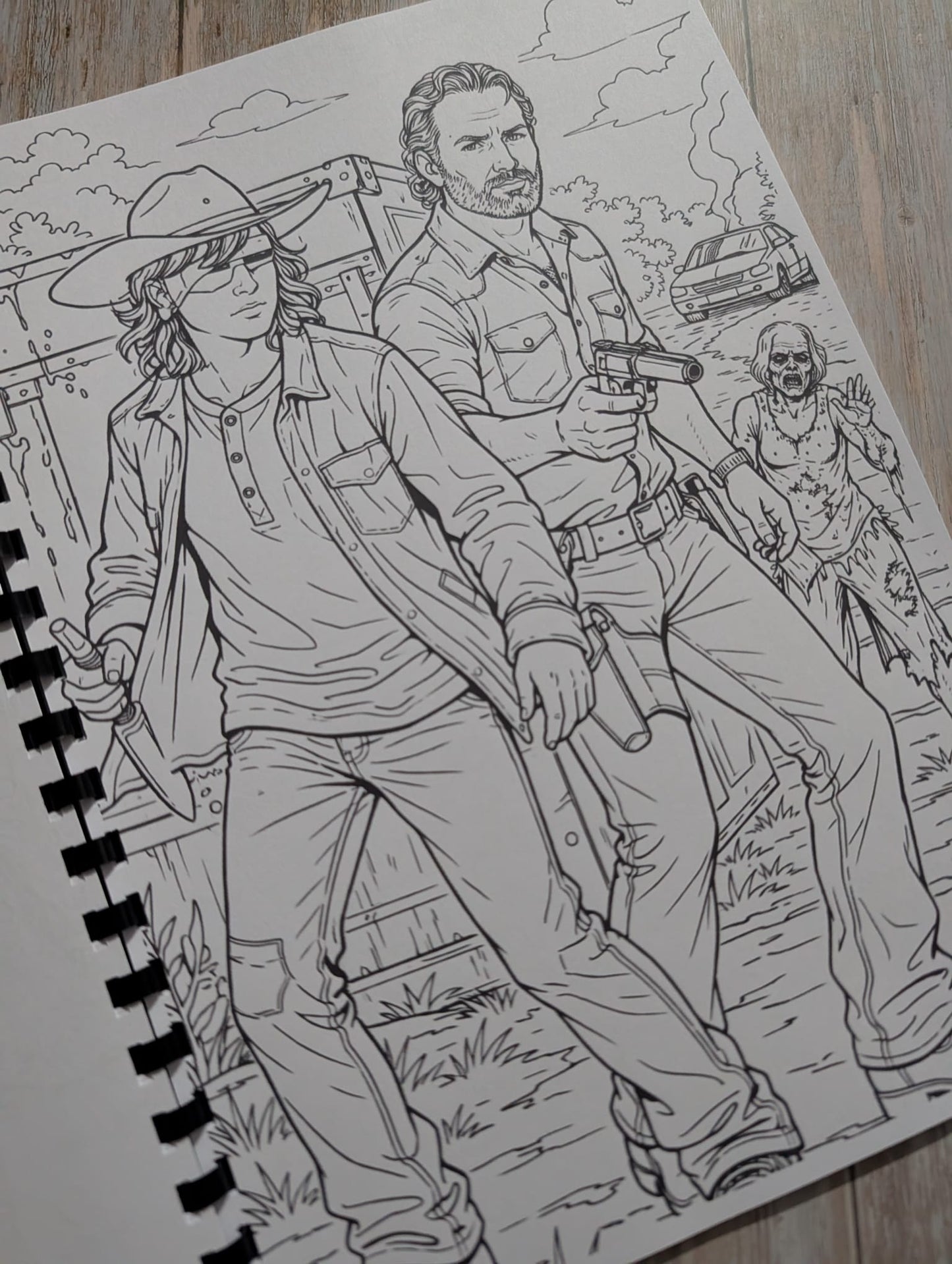 Zombie Survival Colouring Book A4 | Apocalyptic Theme Colouring Book | 20+ Pages | Adult Colouring Book | Printed in UK