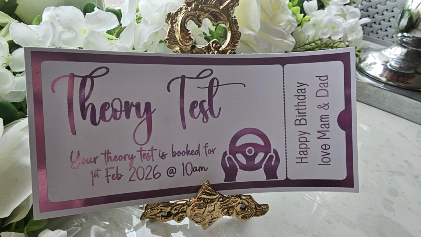 Theory Test Ticket Gift