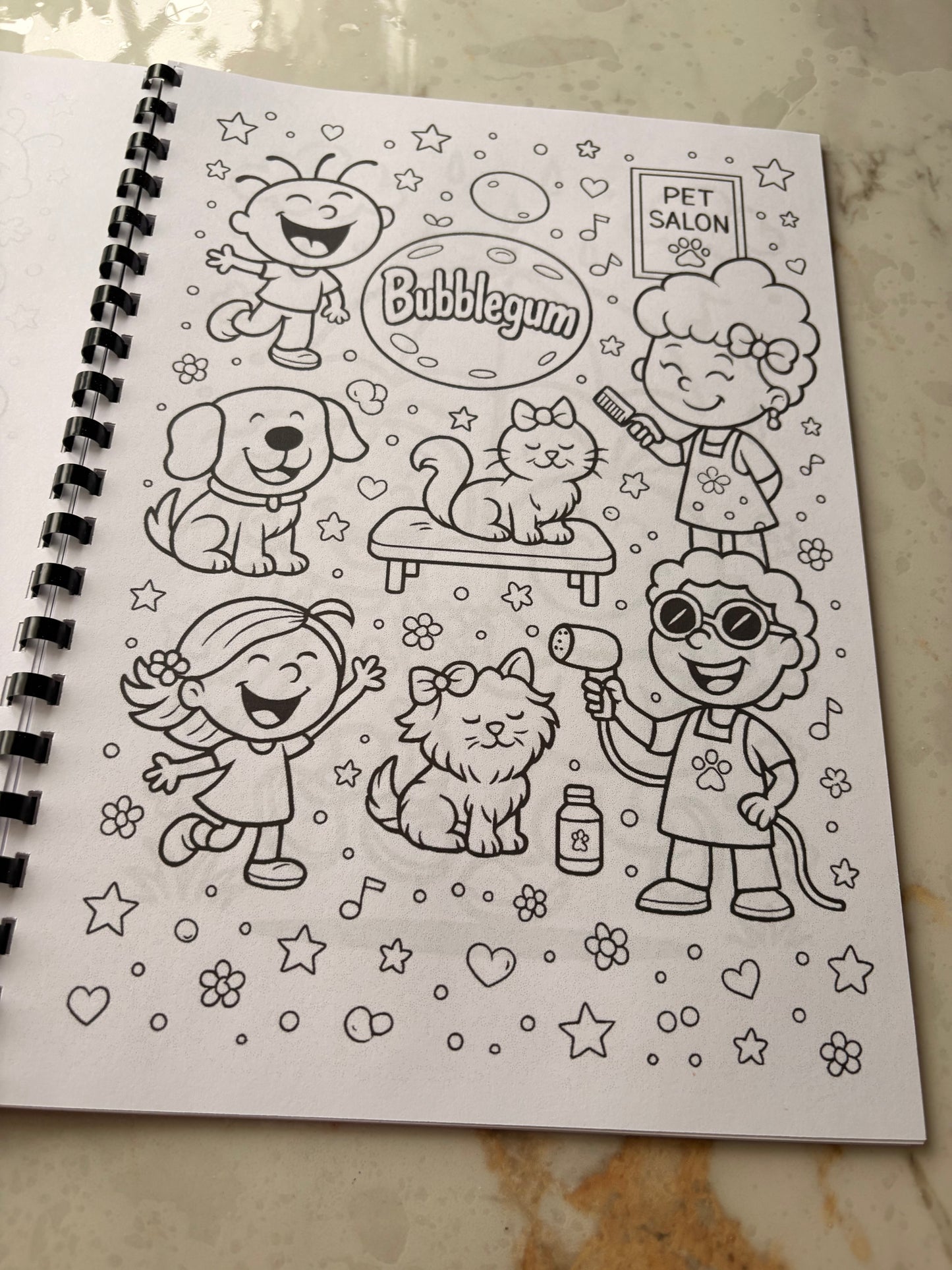 Bubblegum 90s Cartoon Colouring Book