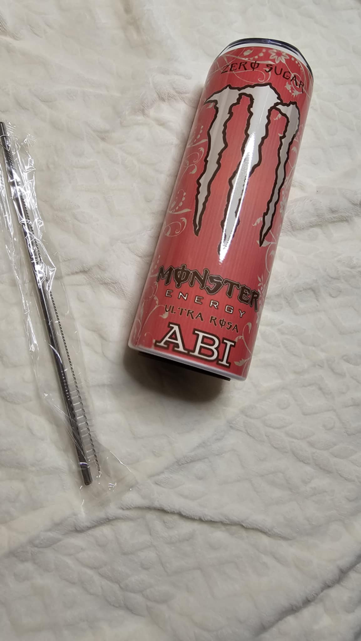 Pink Monster Energy Zero Tumbler