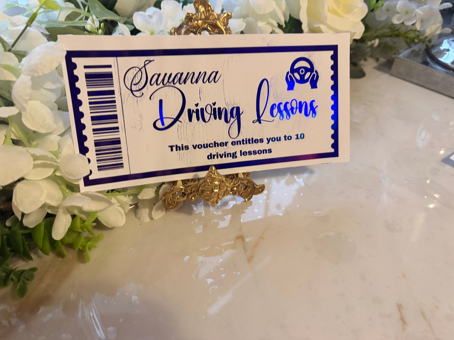 Personalised Driving Lessons Foil Ticket 🚗🎟️