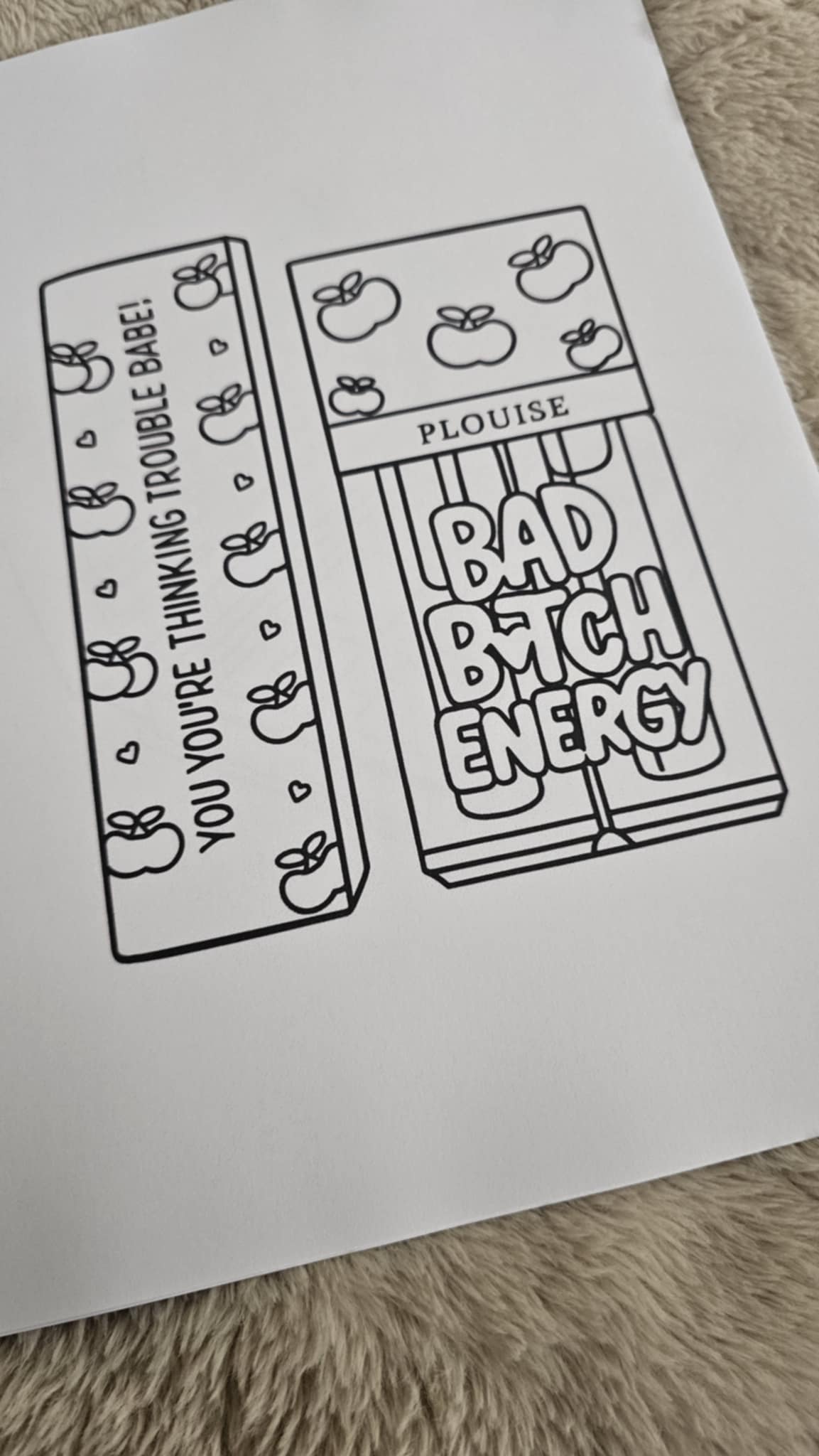 Bad Bitch P Louise Colouring Book
