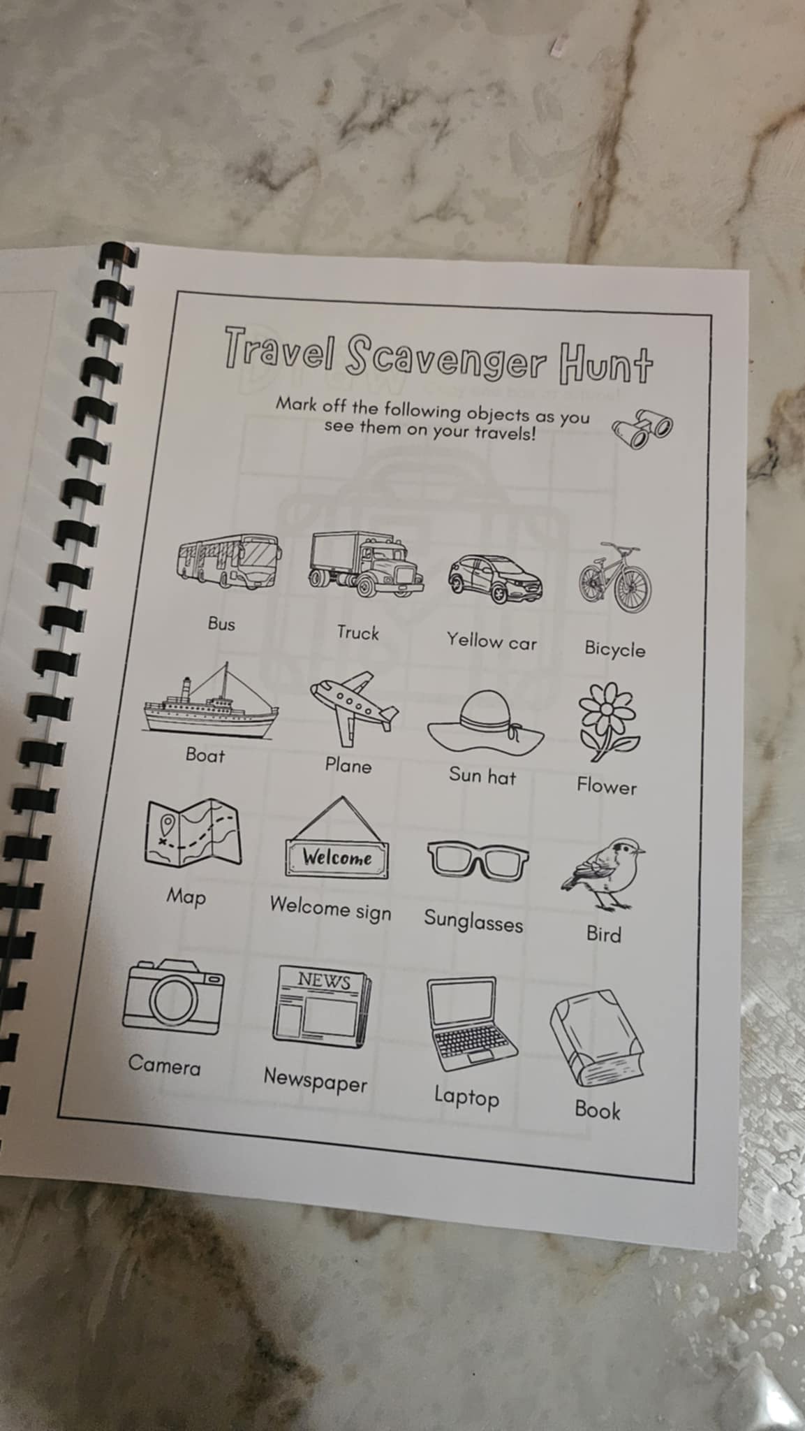 Travel / Holiday Activity book